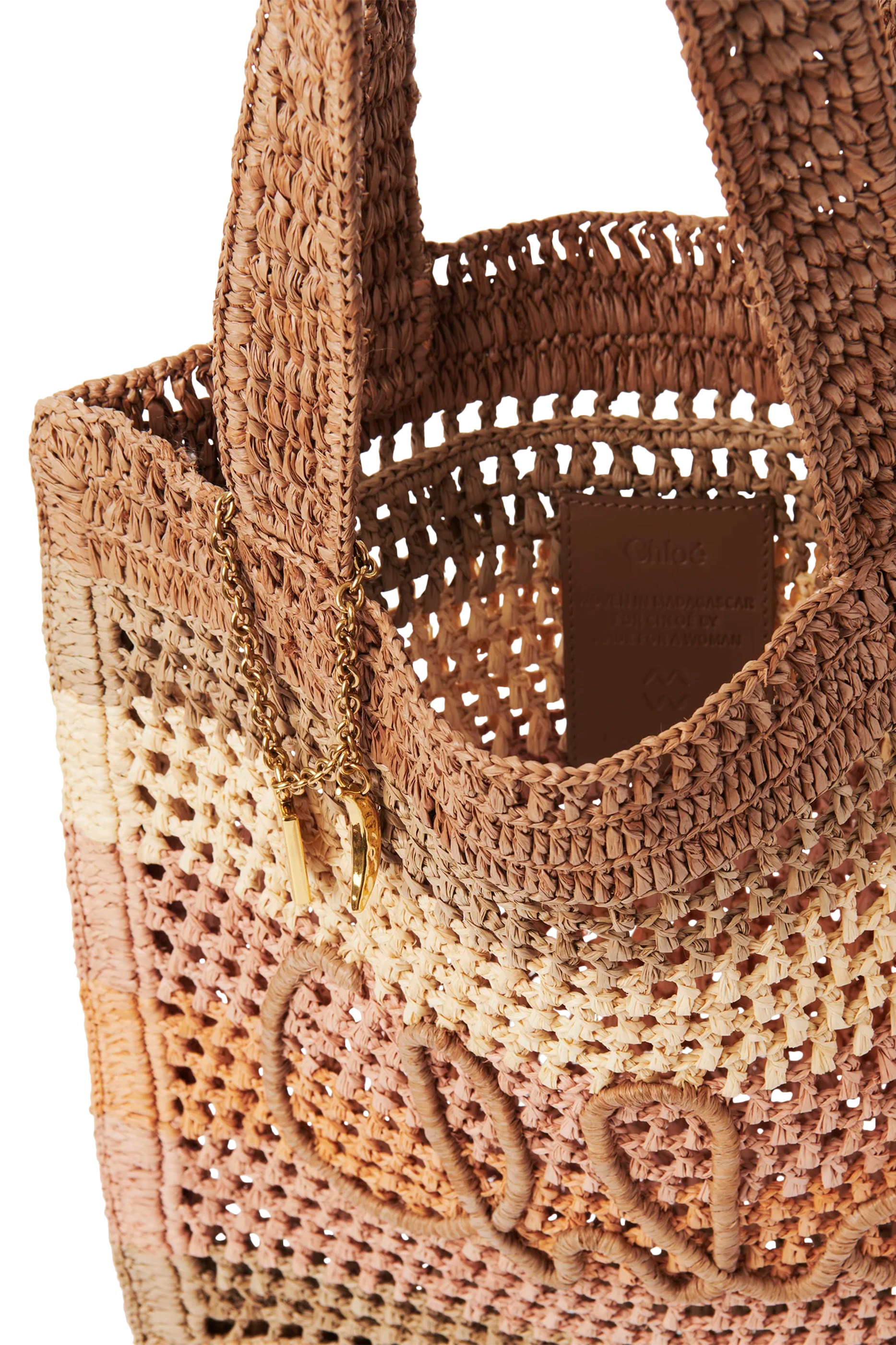 Summer Banana Tote Bag in Raffia