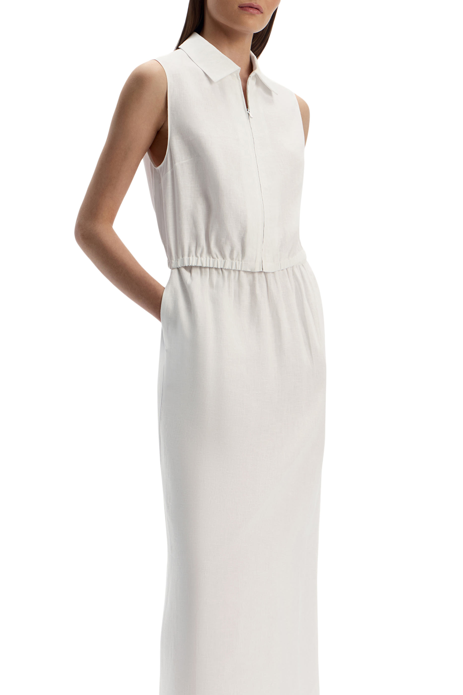 Drawstring-Waist Linen Skirt