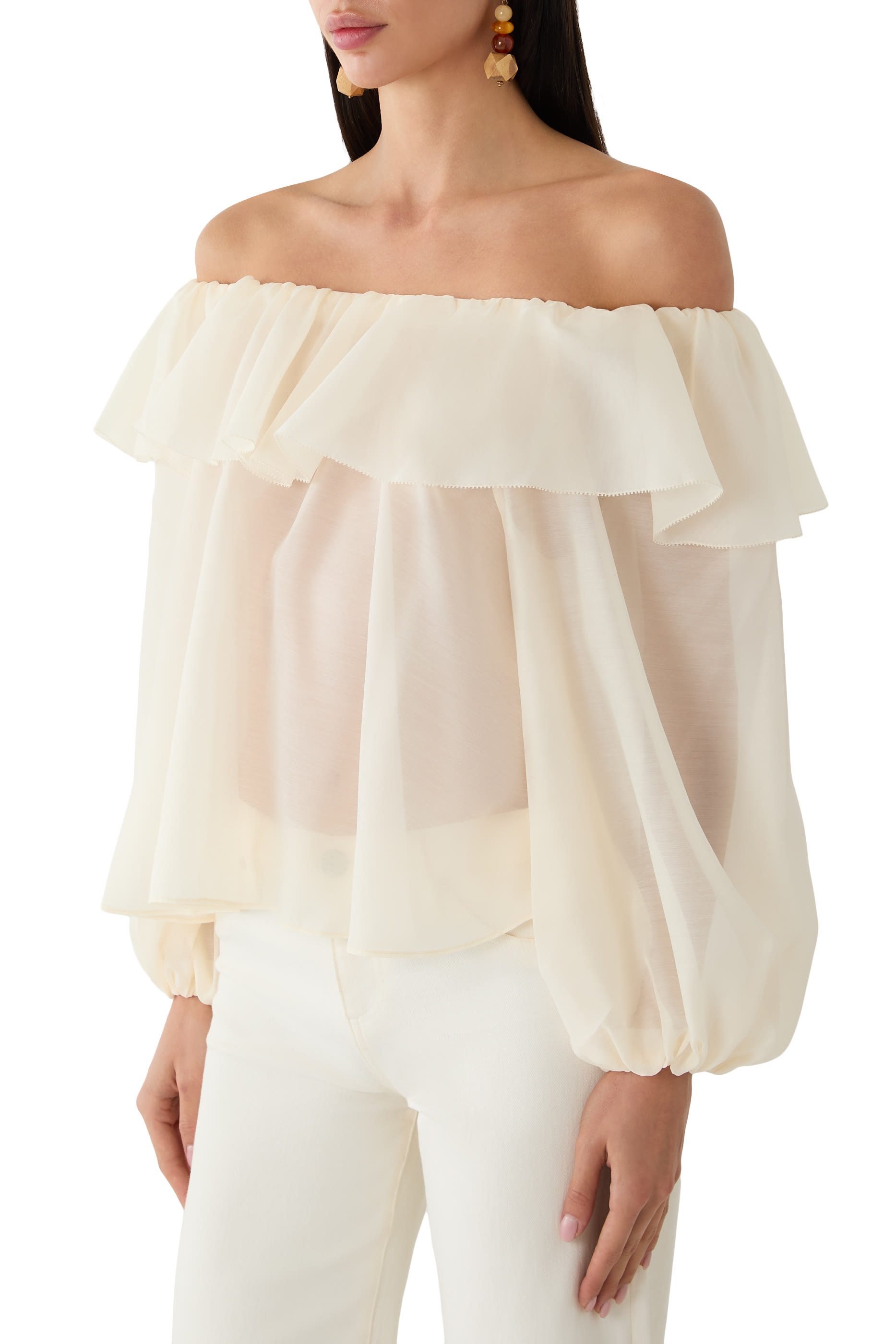 Alta Off-the-Shoulder Ruffle Blouse