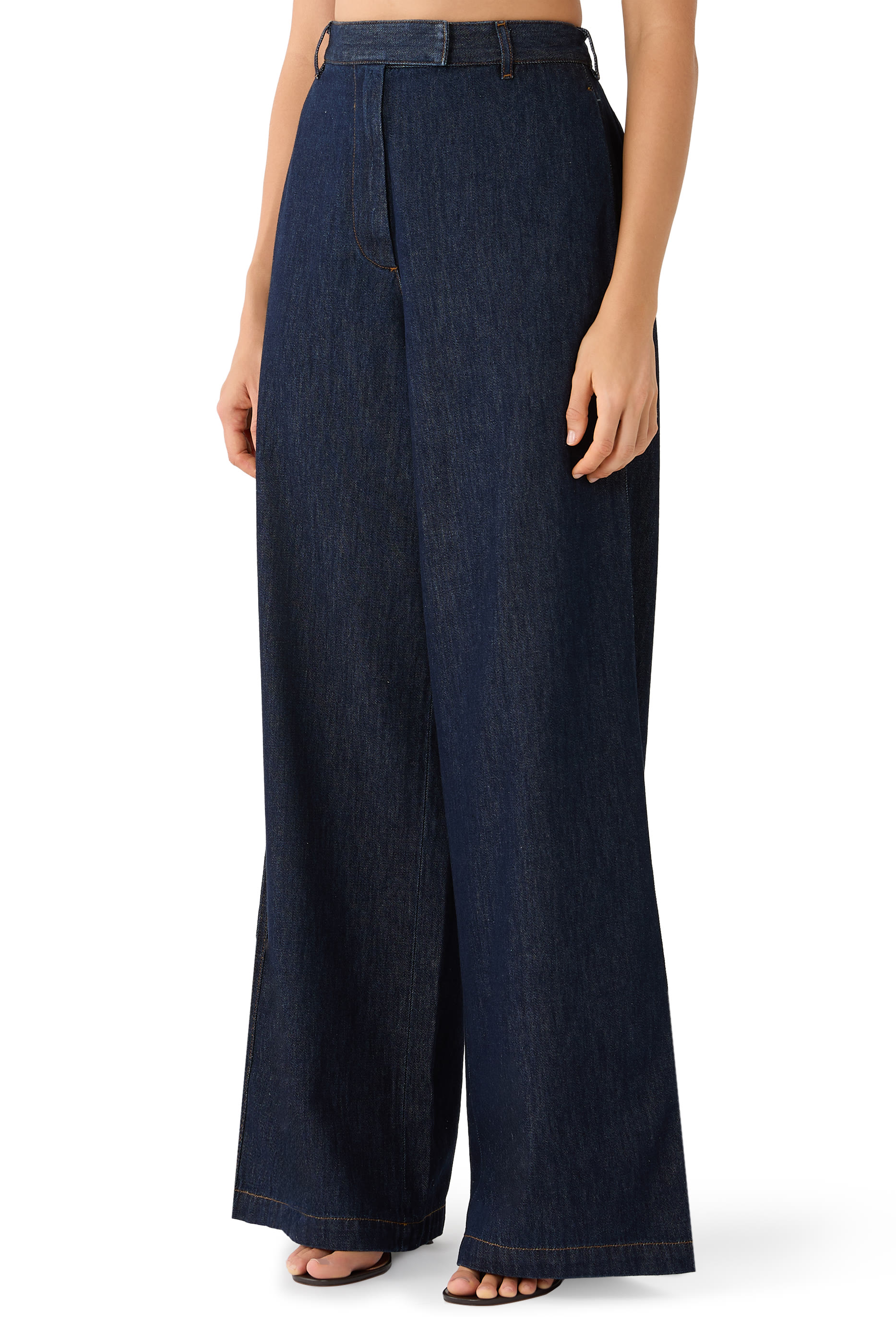 Wide Leg Denim Pants 
