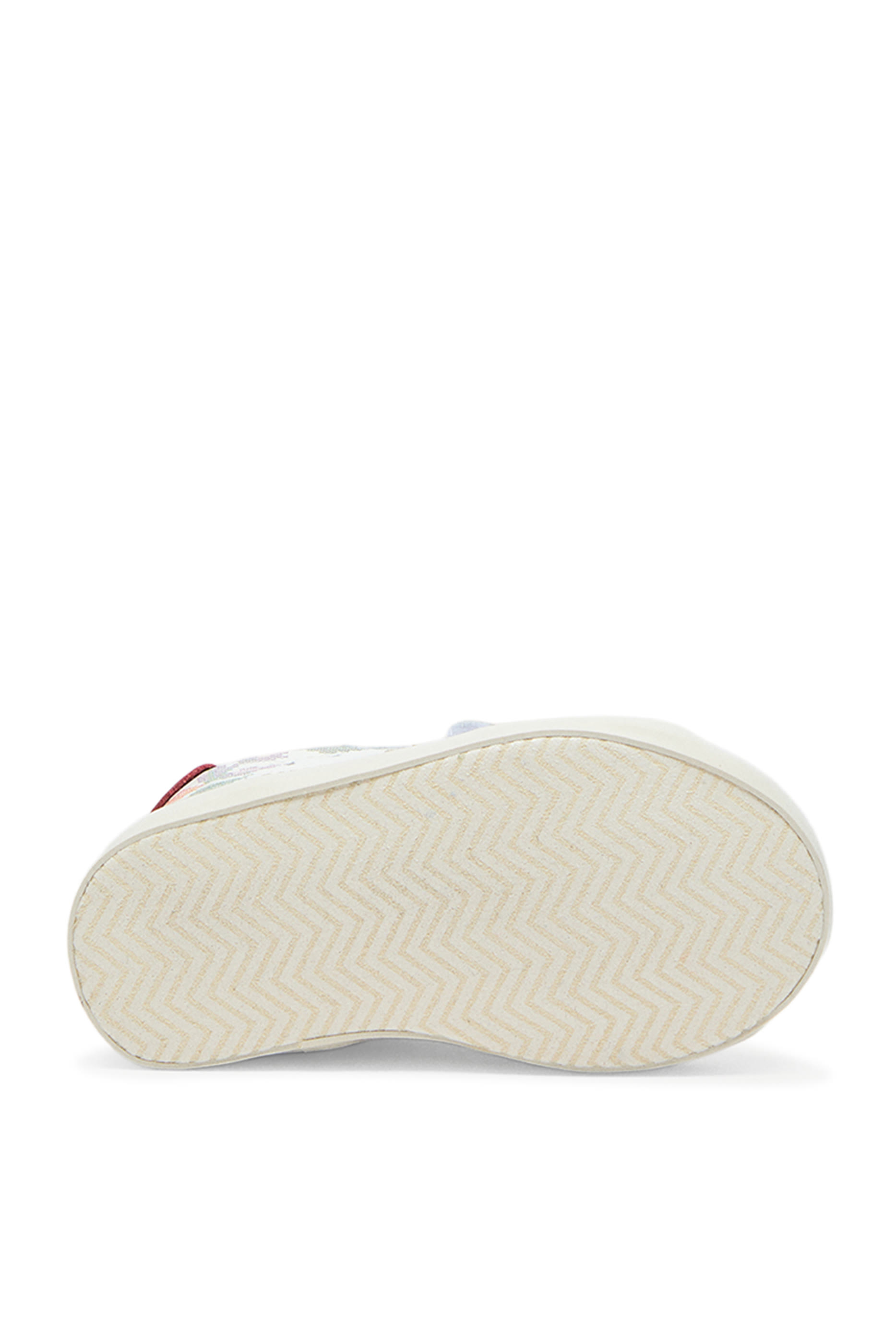 Kids Baby School Sneakers in Nappa Leather with Flower Print and Suede Star 