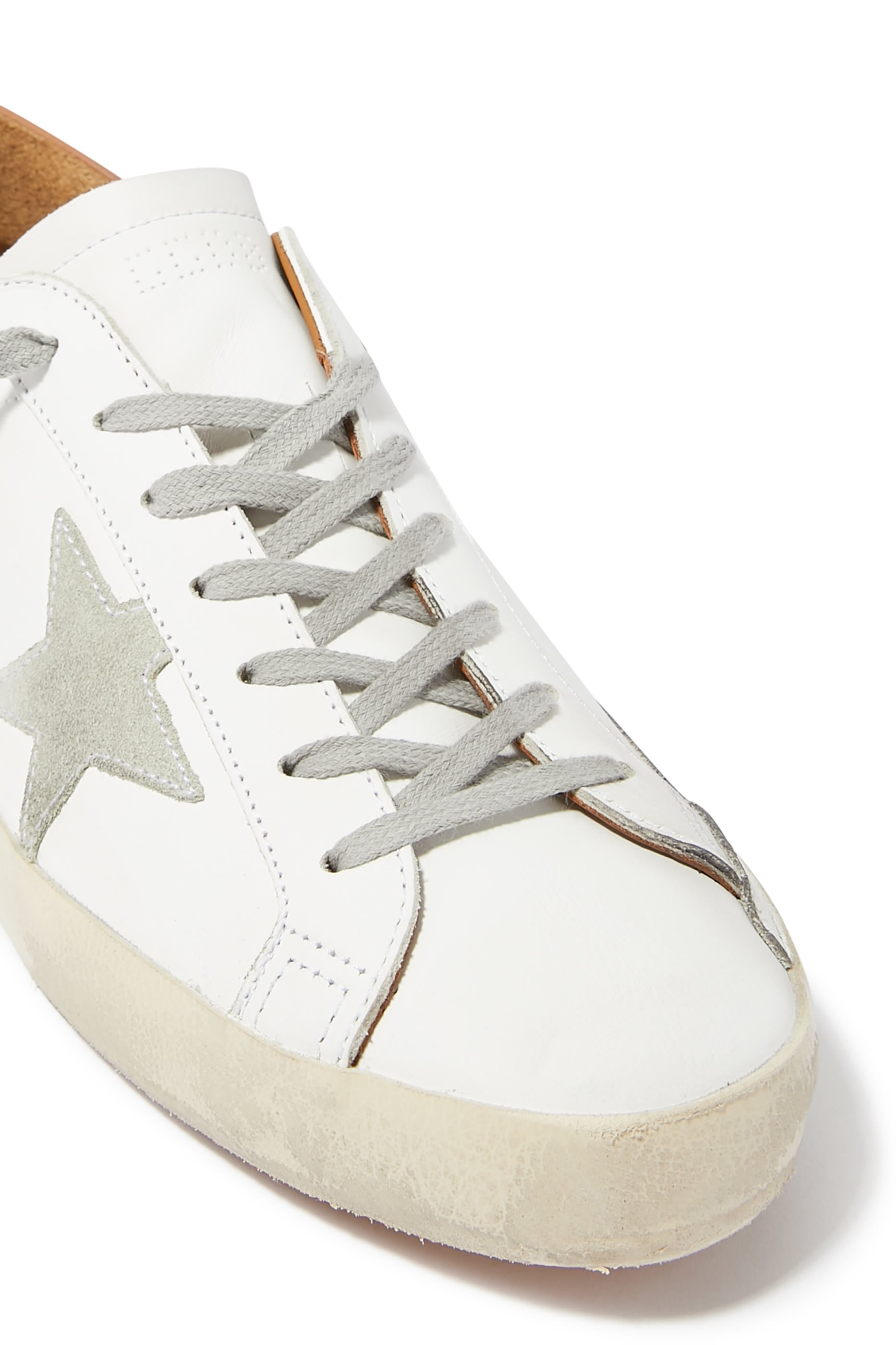 Super-Star Sneakers with Suede Star and Heel Tab