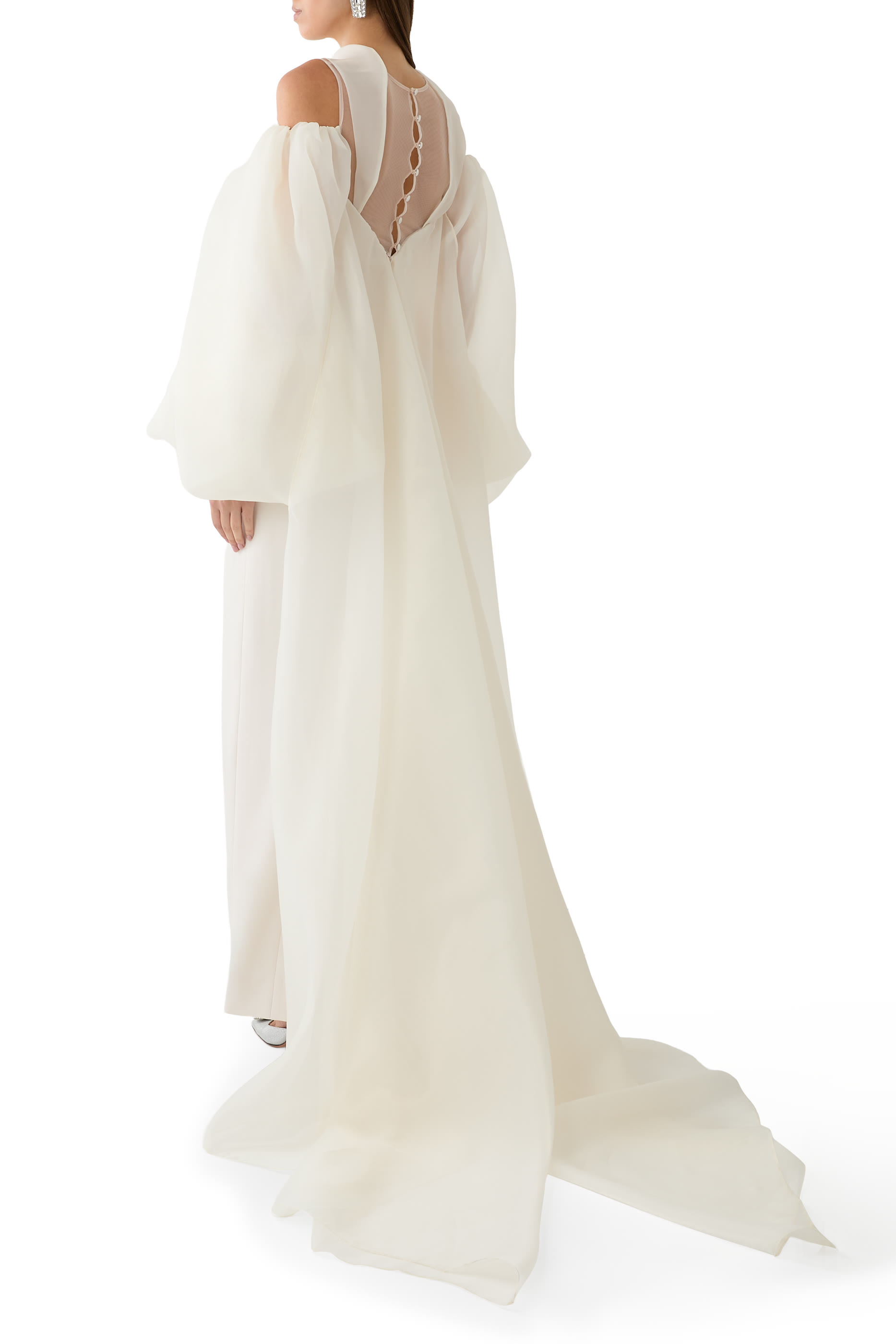 Crepe-Organza Dress