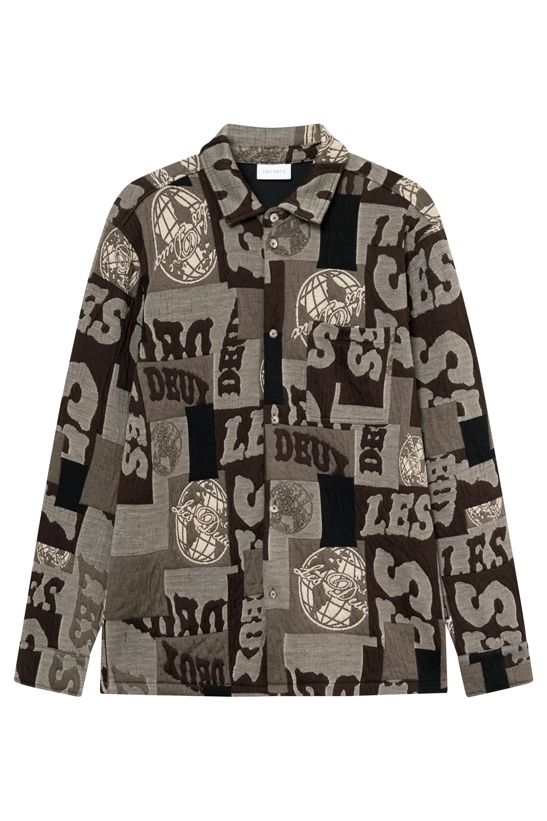 Kaleb Patchwork Jacquard Overshirt 