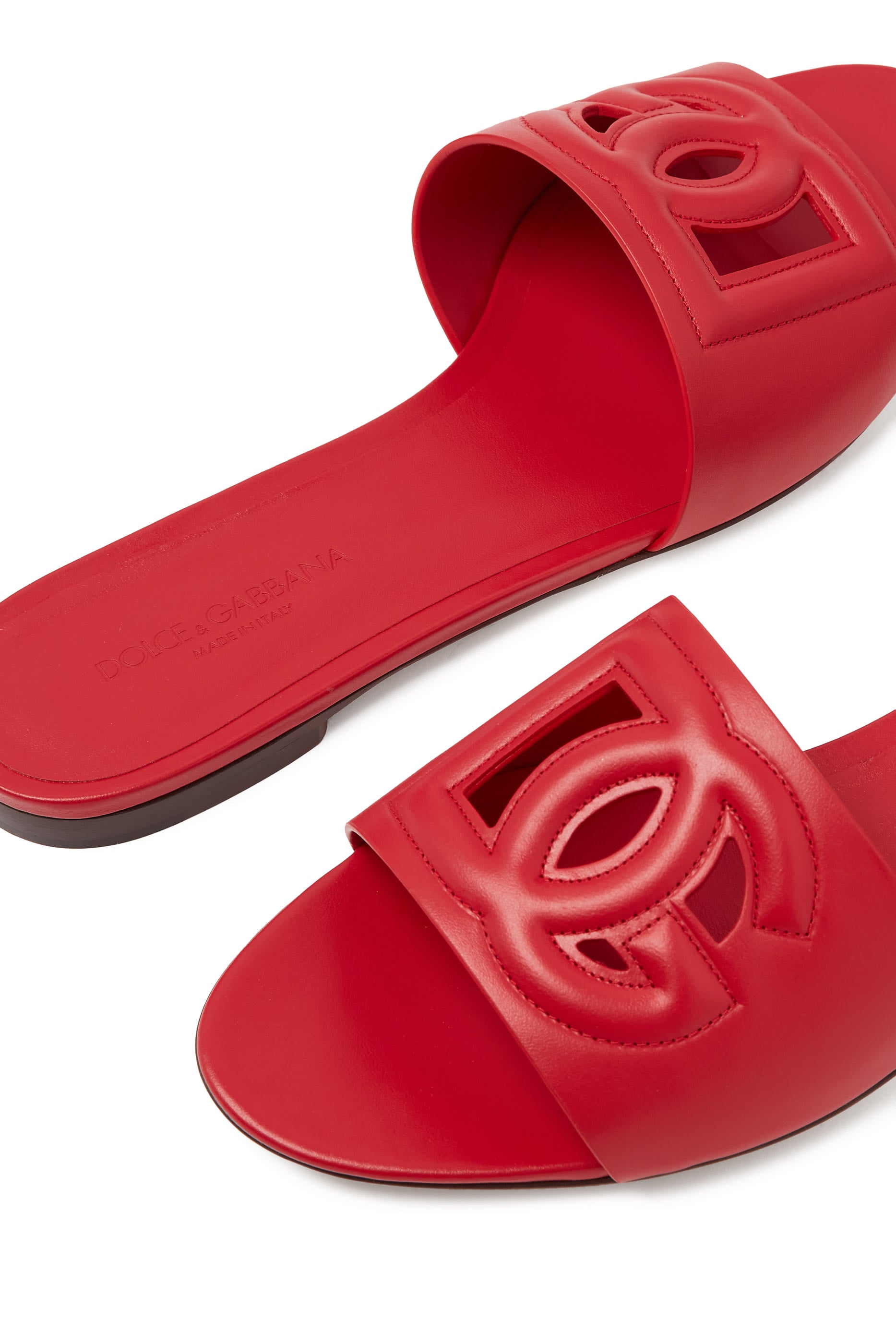 Calfskin Slides with DG Logo