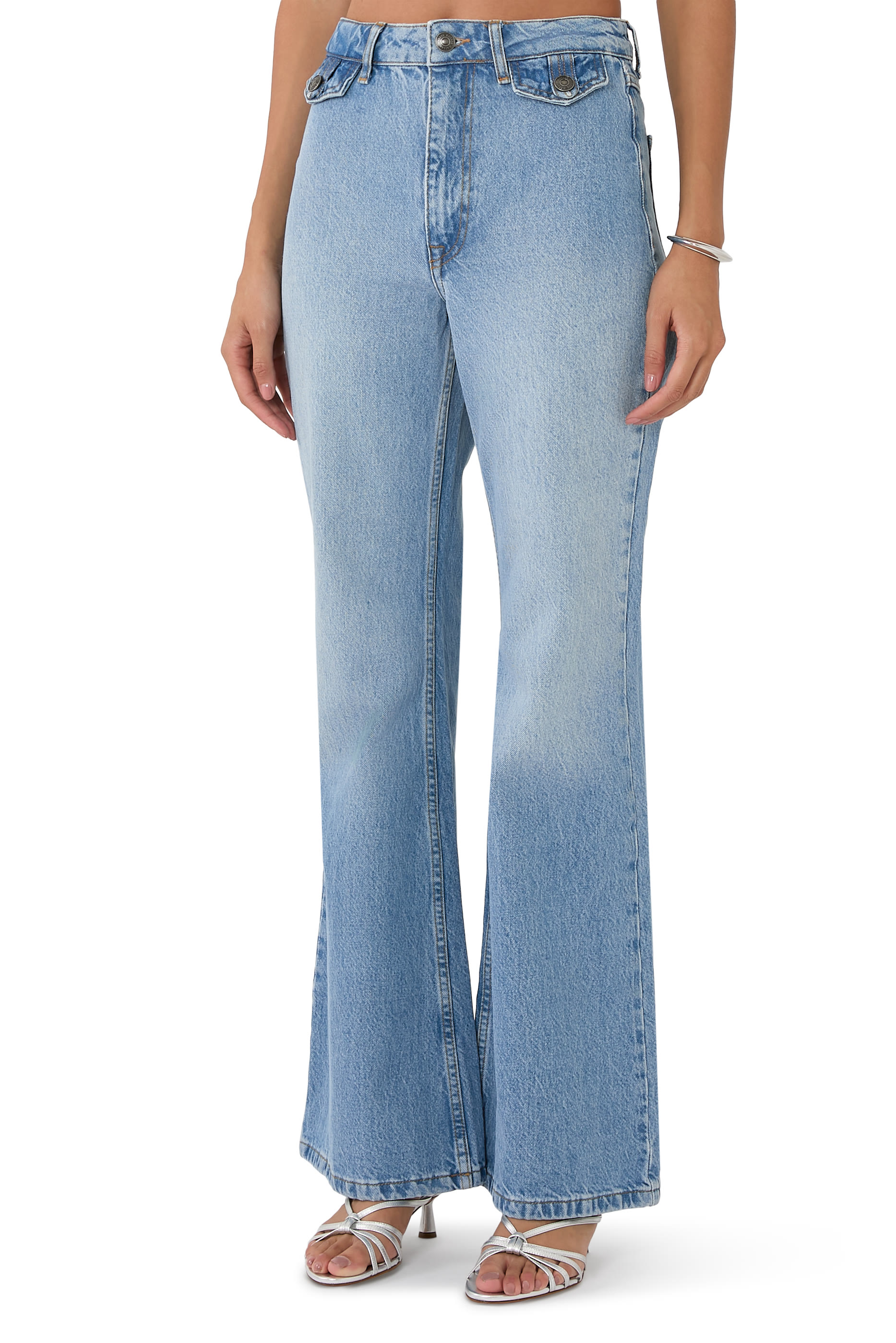 High-Waisted Flare Jeans