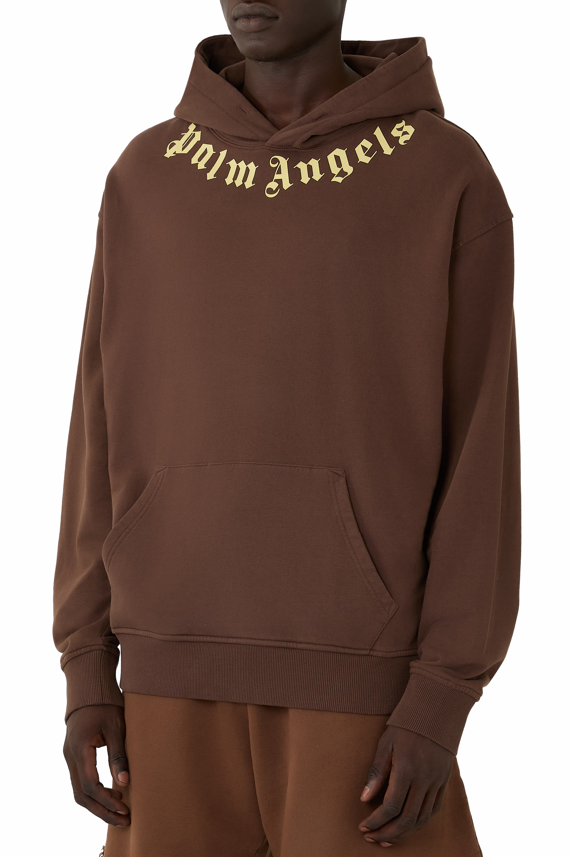 Neck Logo Printed Hoodie