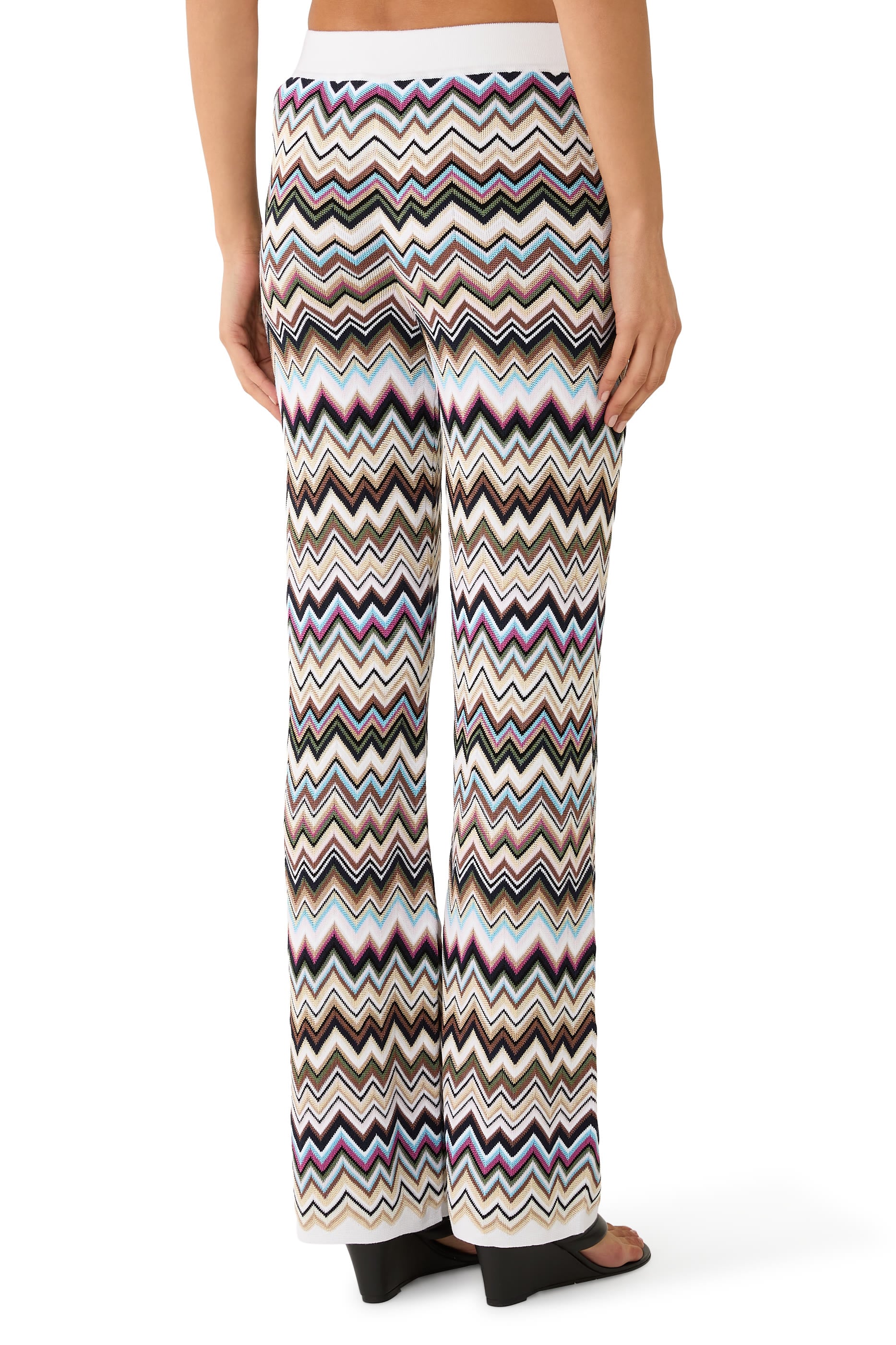 Chevron Flared Pants