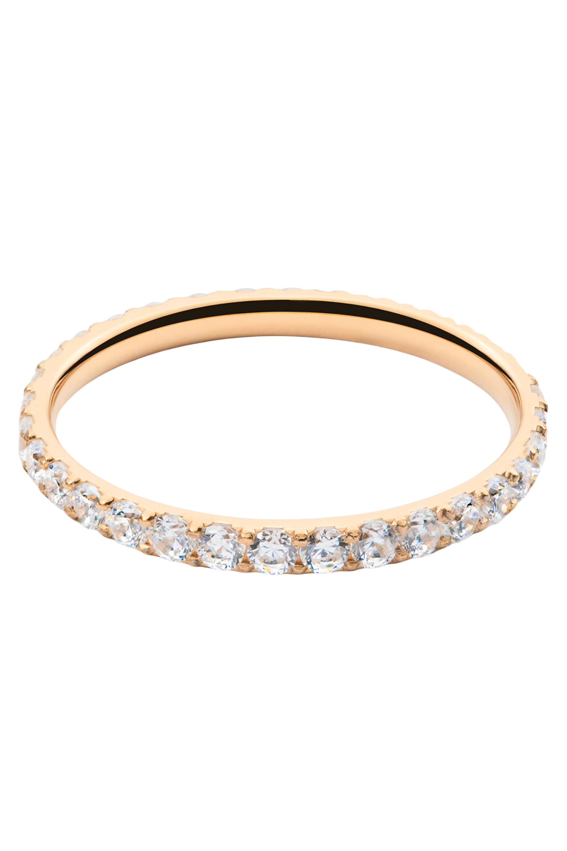 Mirelle Eternity Ring, Stainless Steel & Cubic Zirconia Crystals