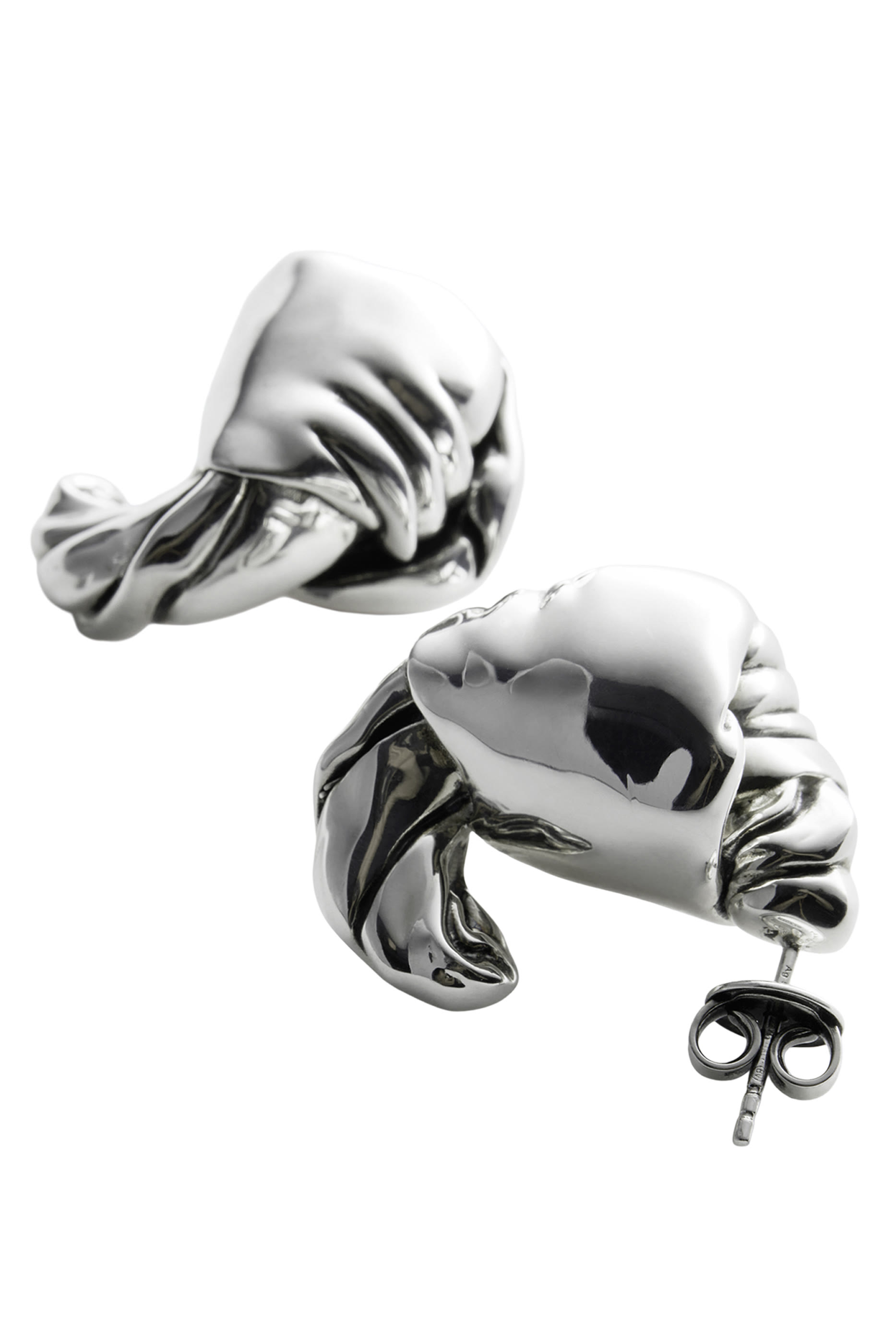 Medium Knot Earrings, Sterling Silver