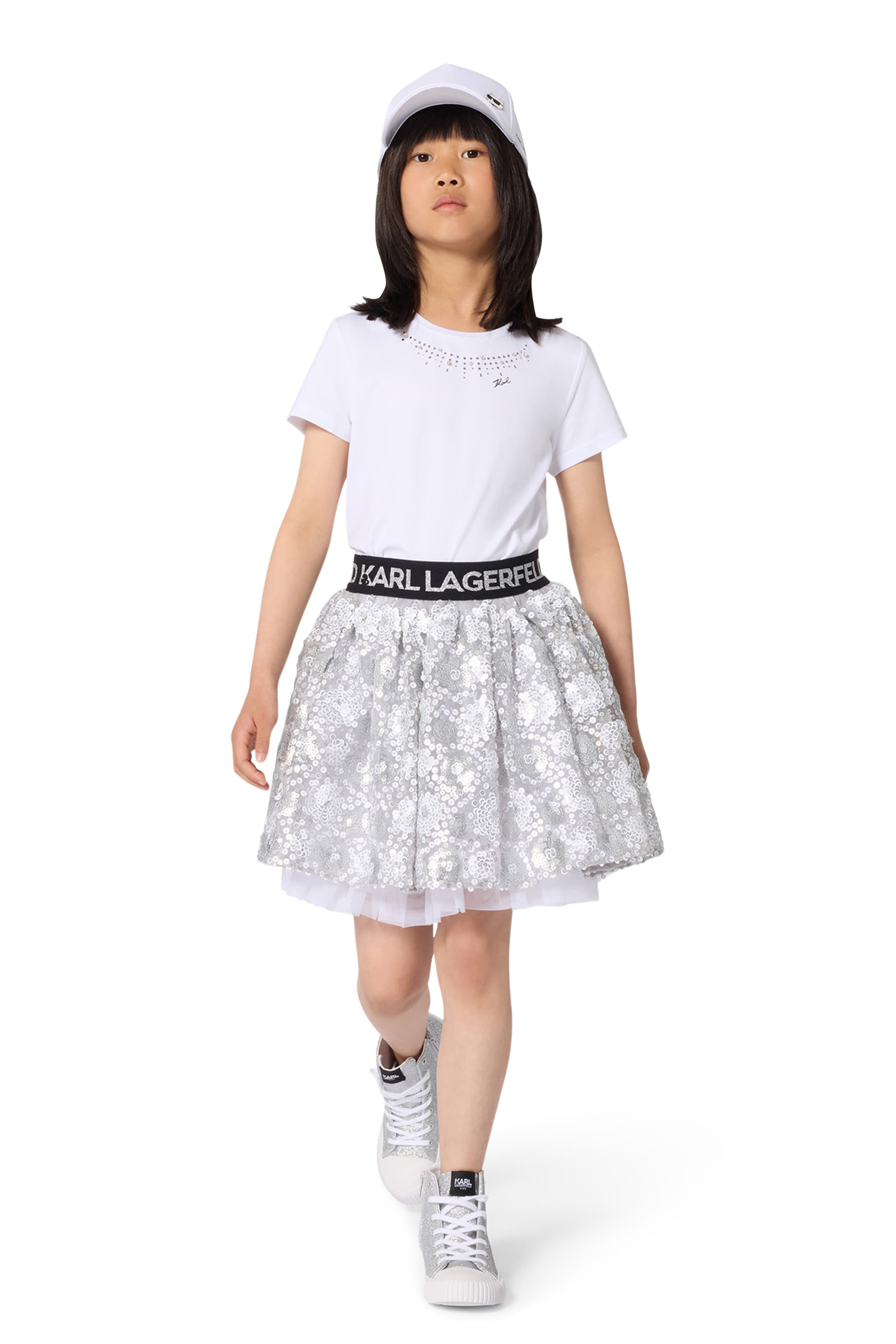 Kids Sequin Mesh Skirt 