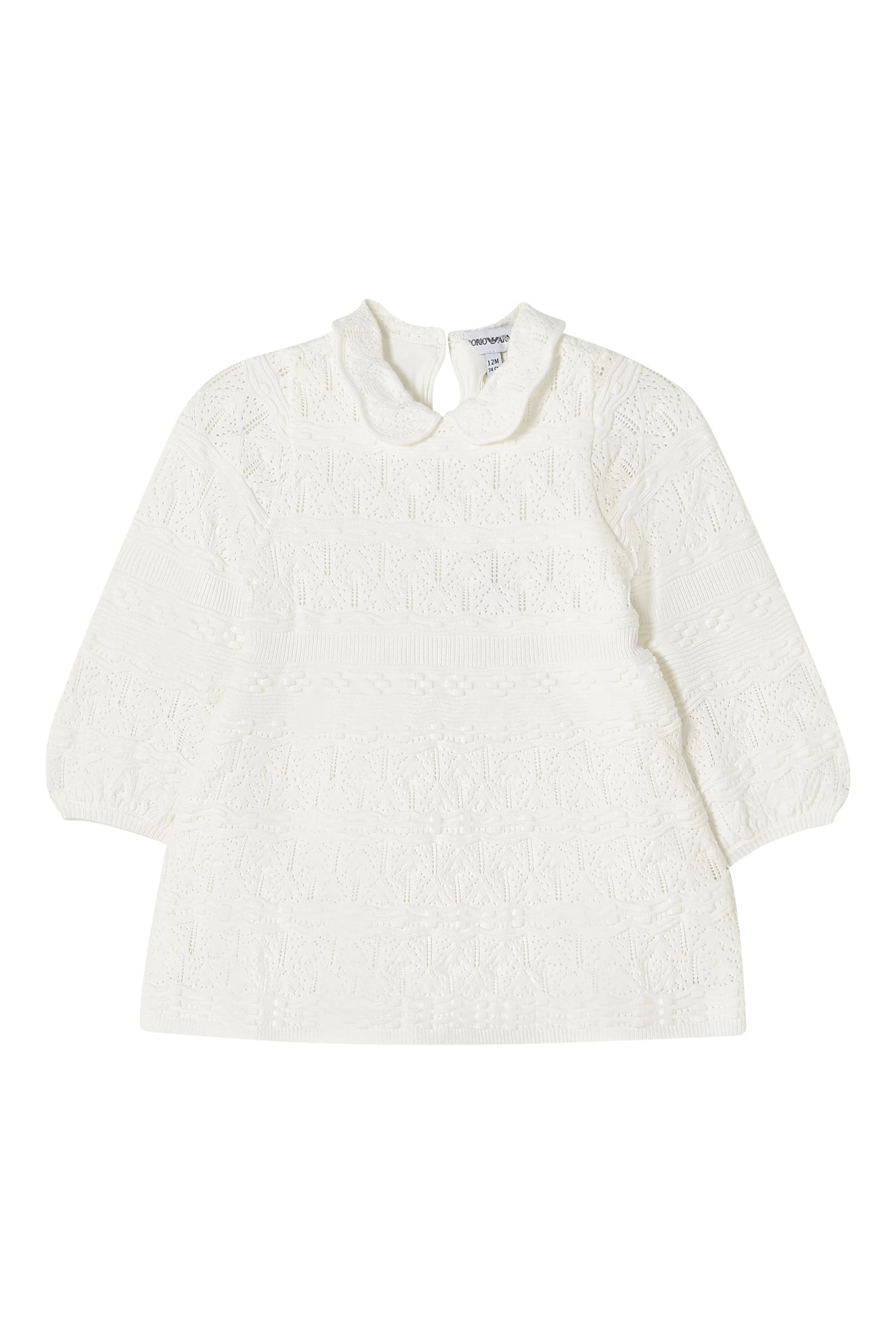 Kids See Through Detail Collar Dress