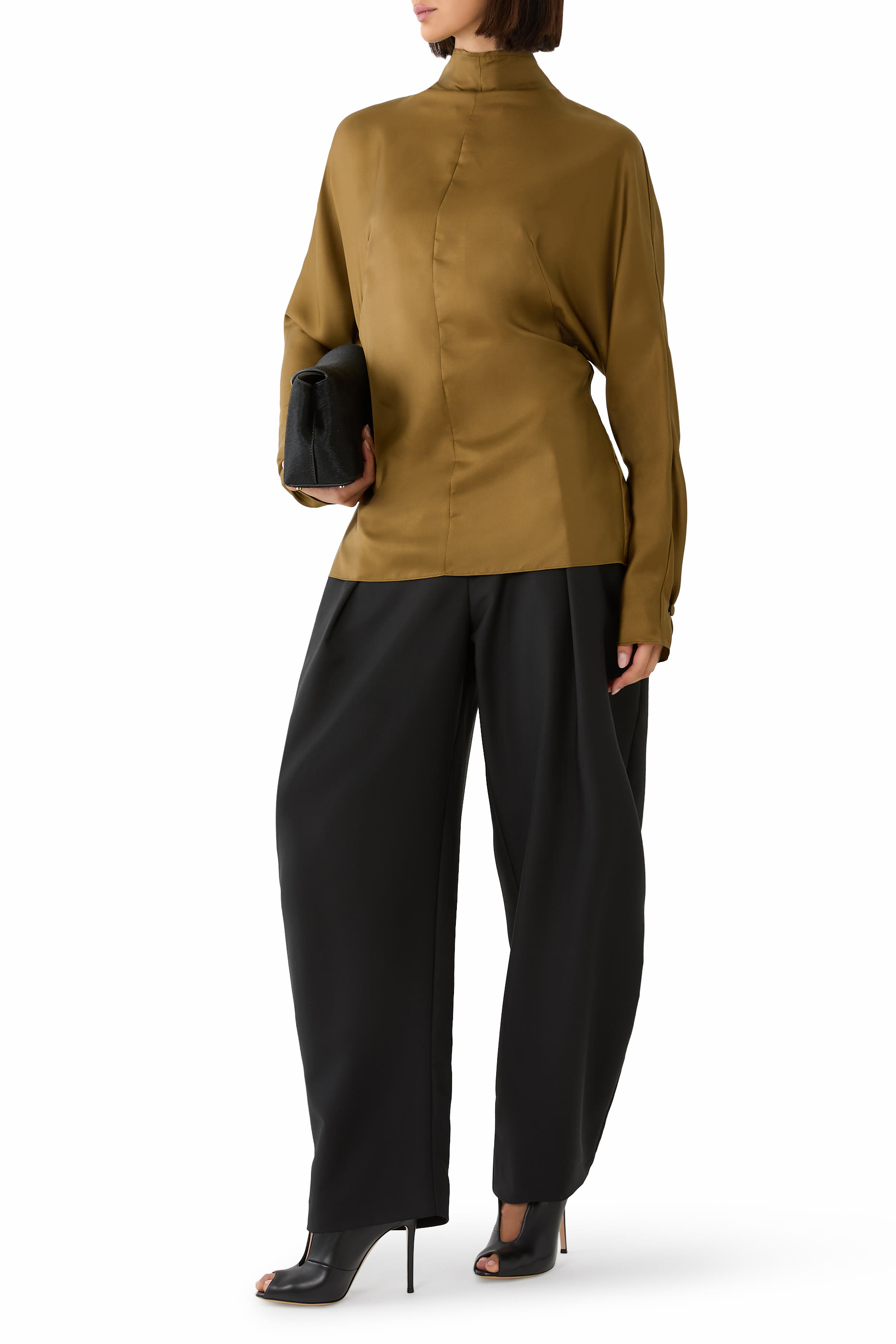 Bat Sleeves Twill Top