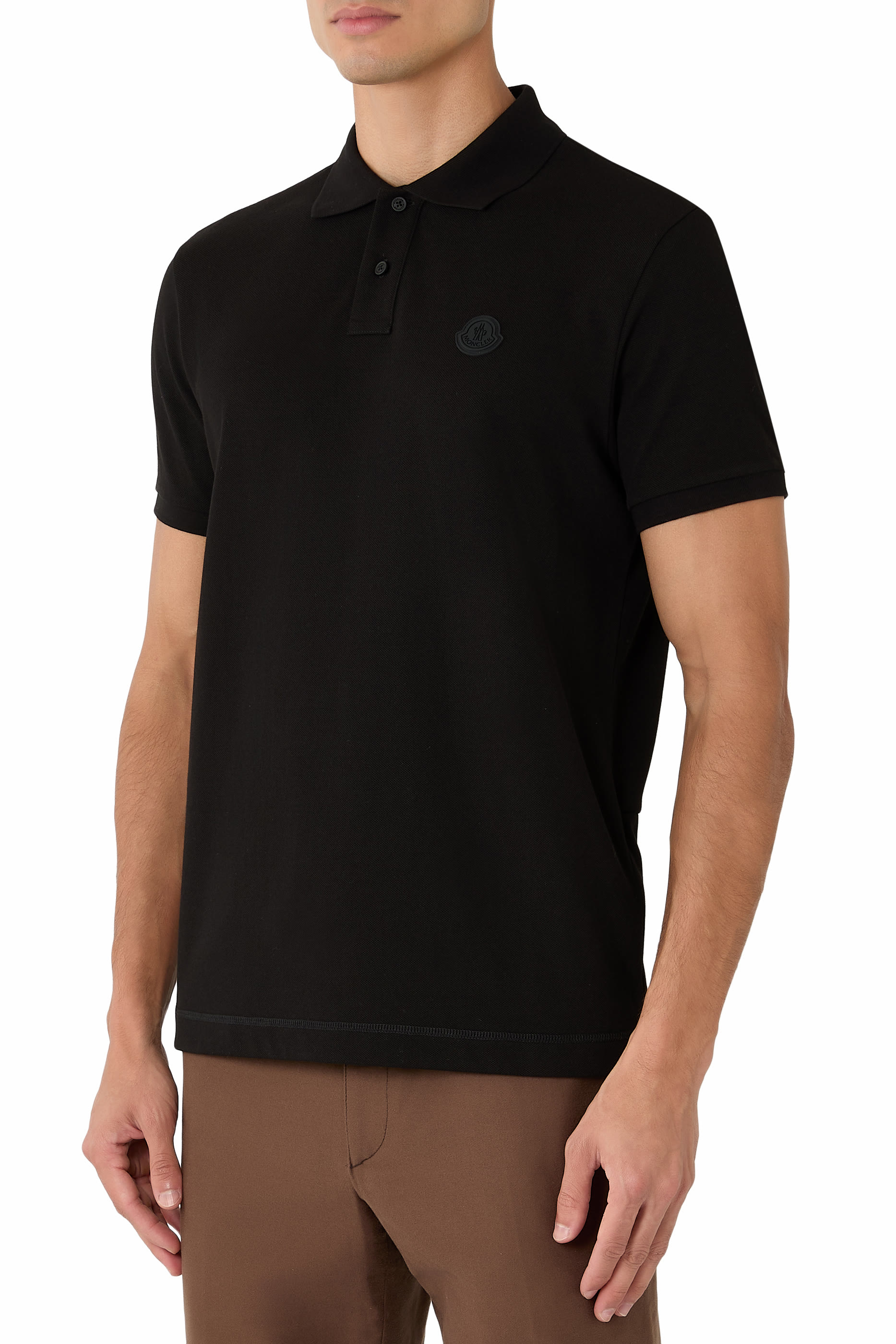Logo Patch Cotton Polo Shirt