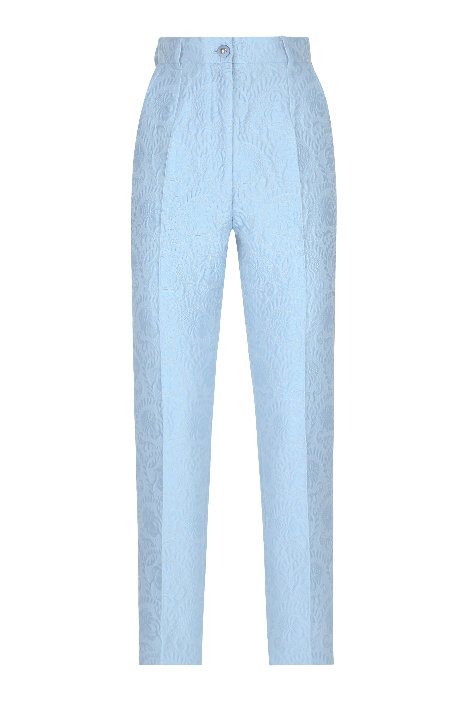 Tailored Floral Quilted Jacquard Pants