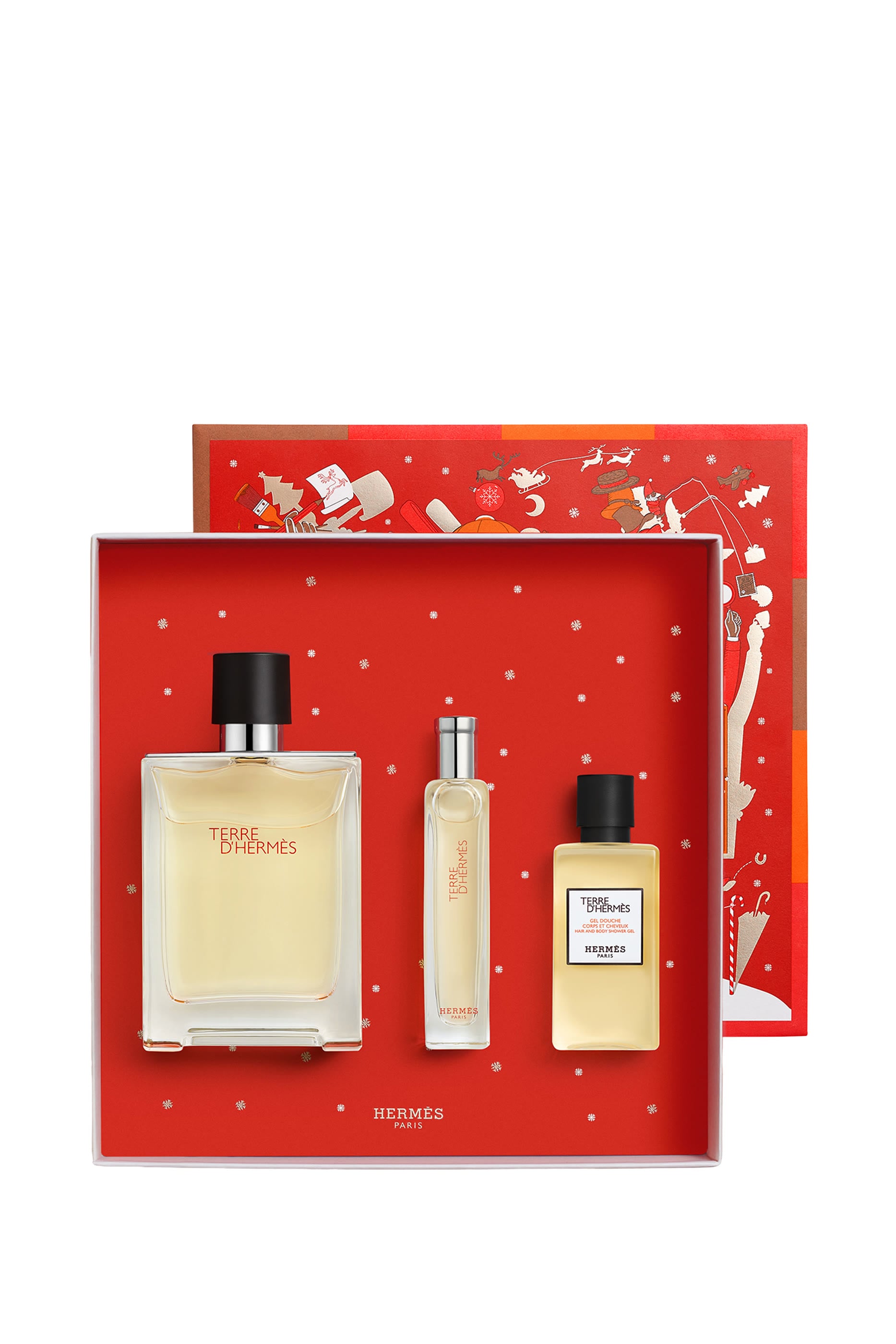Terre d'Hermes EDT Set 100ml + 15ml + Shower Gel 40ml FEH26