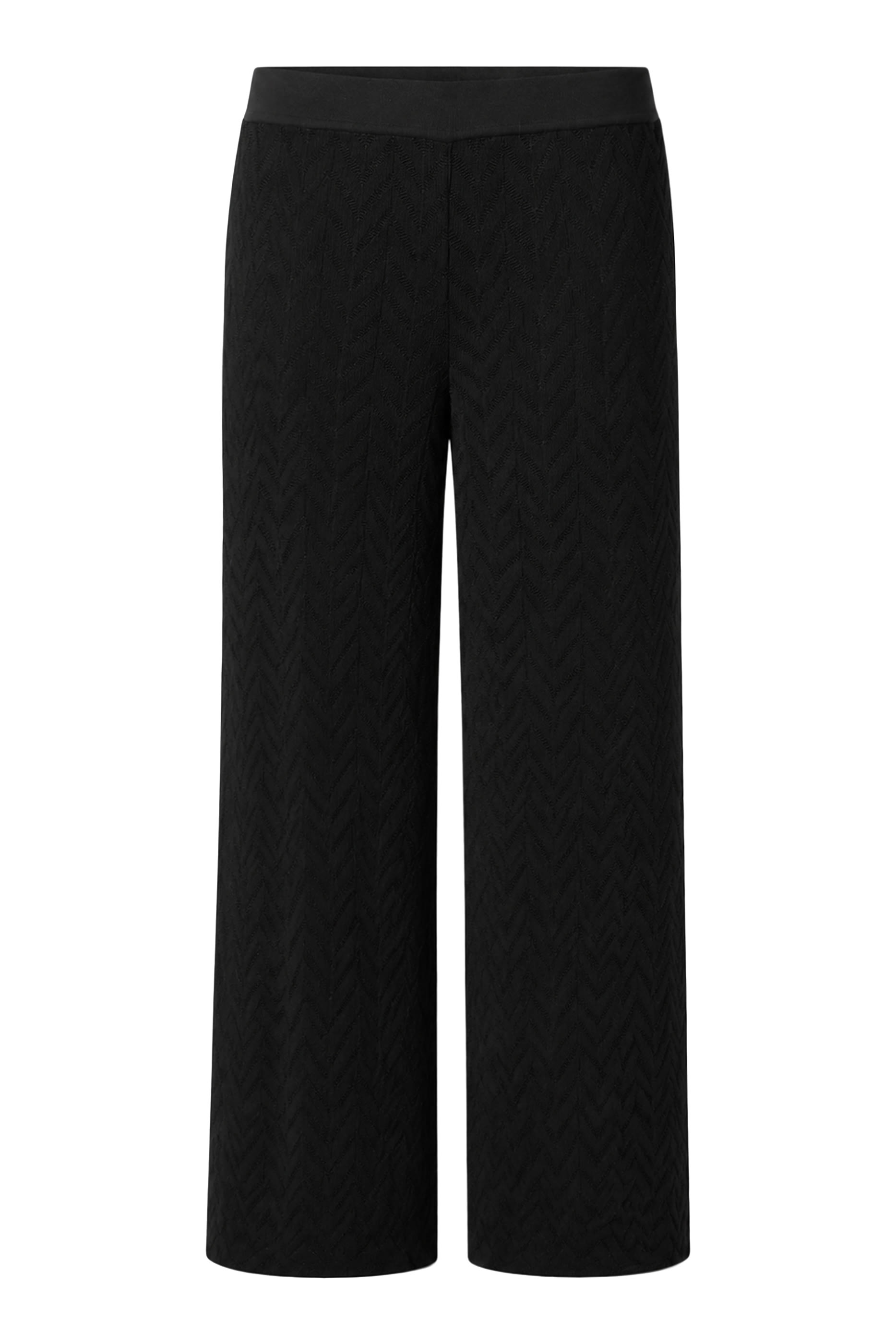 Straight-Leg Stretch Chevron Trousers