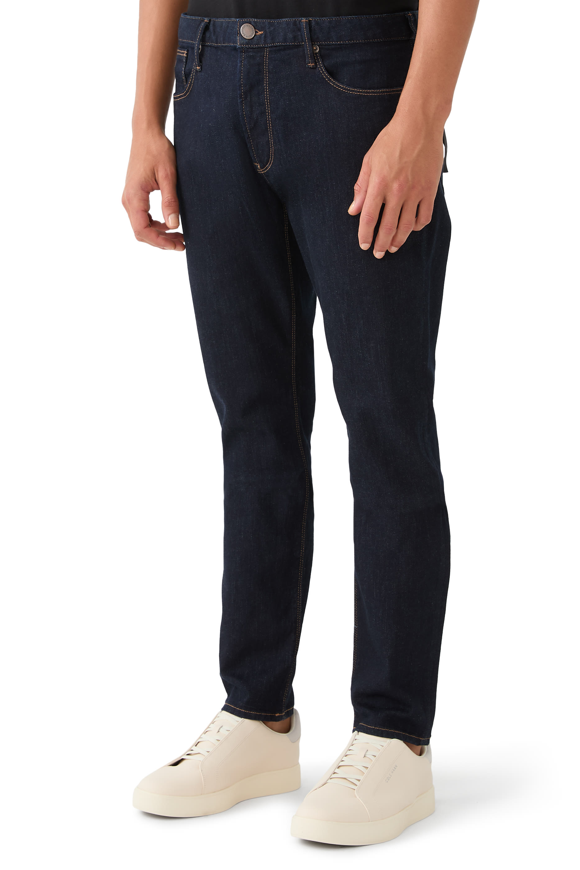 Slim-fit Washed Denim Jeans