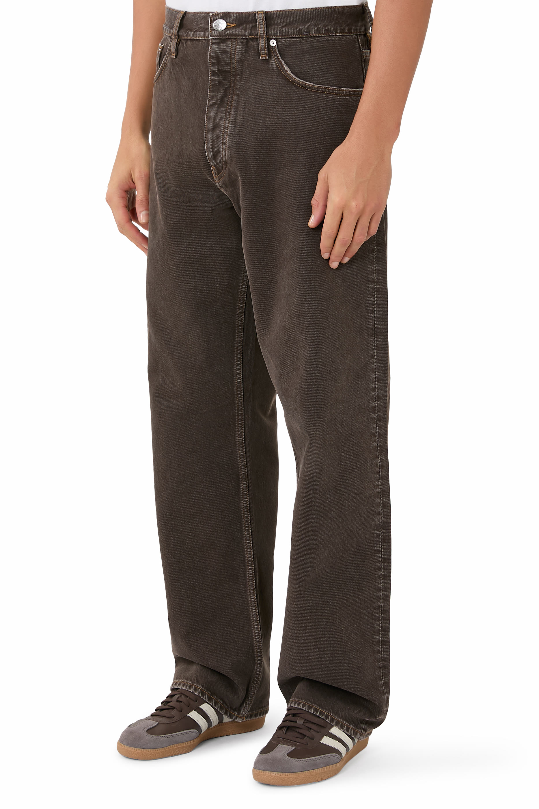 5-Pocket Distress-Detail Jeans