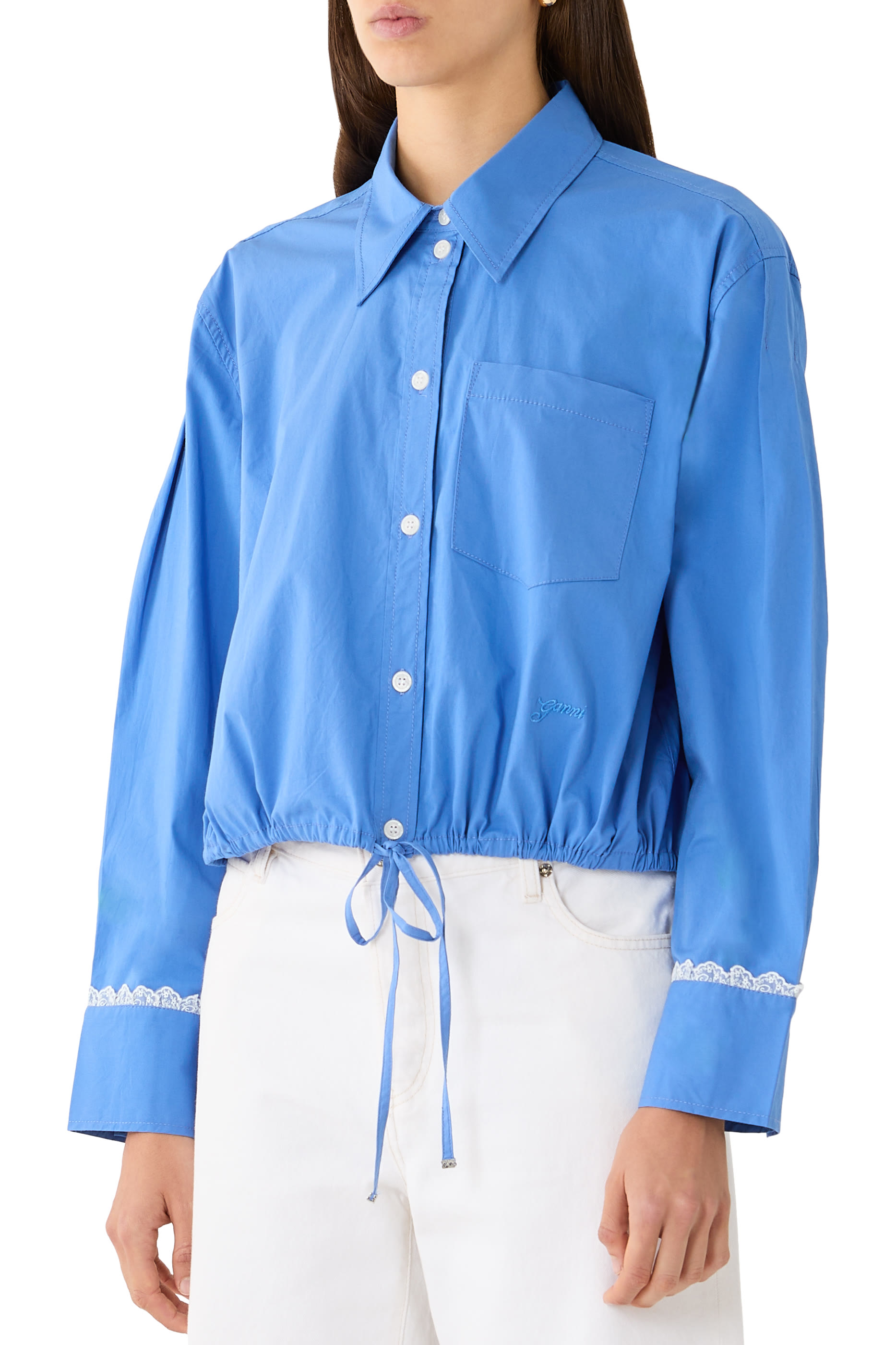 Lace Logo Patch Shirt