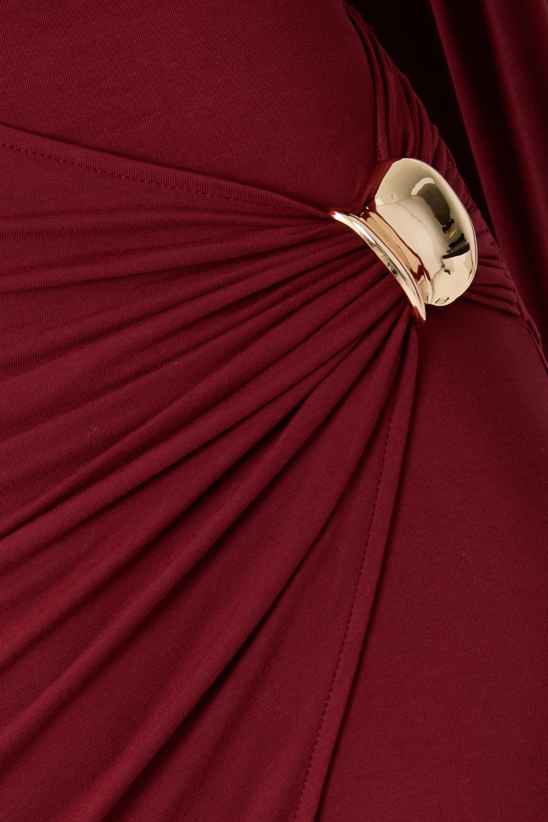Melissa Draped Long Sleeve Gown in Bamboo Jersey