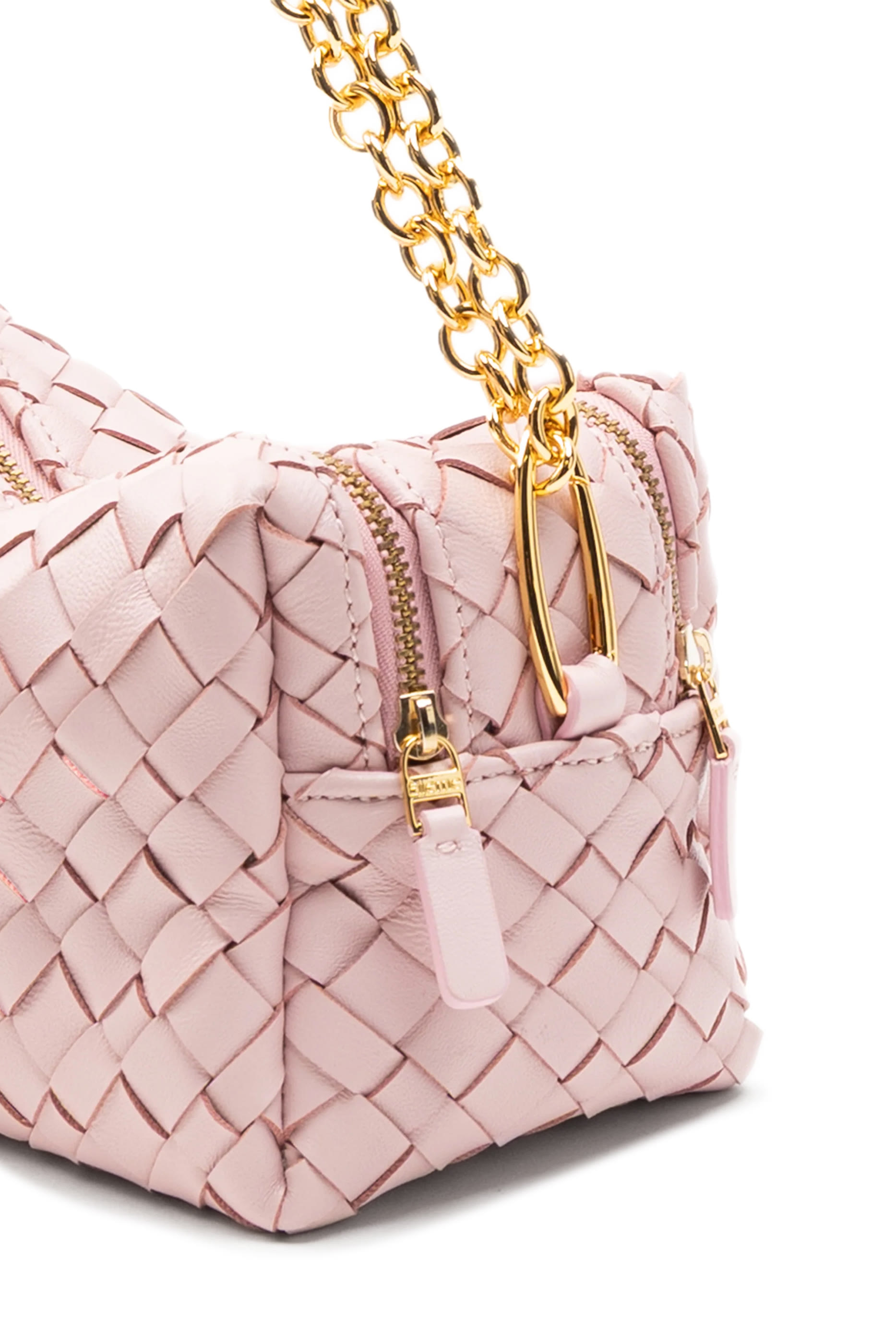 Trousse Chain Woven Leather Bag