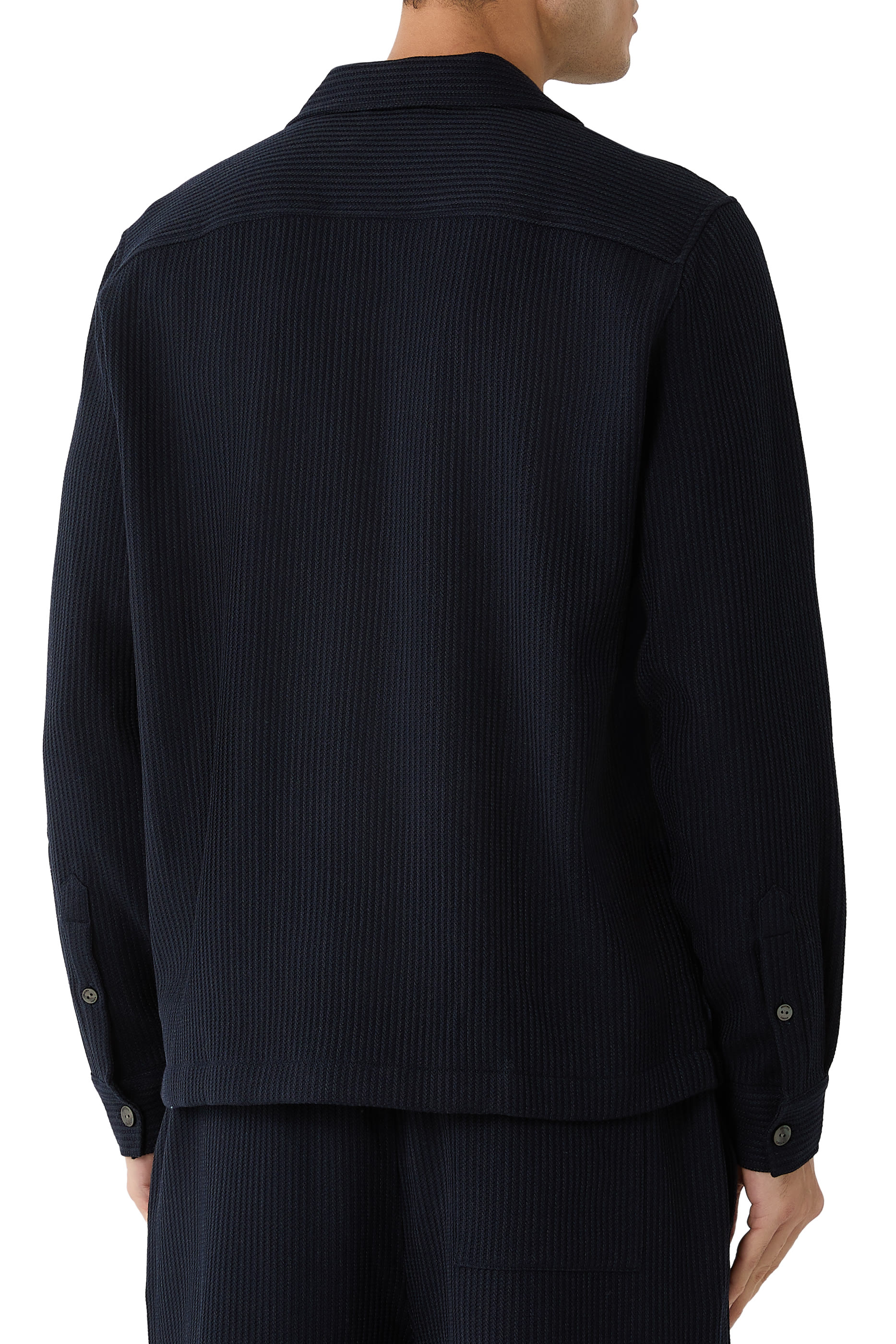 Safra Knitted Camp Collar Shirt