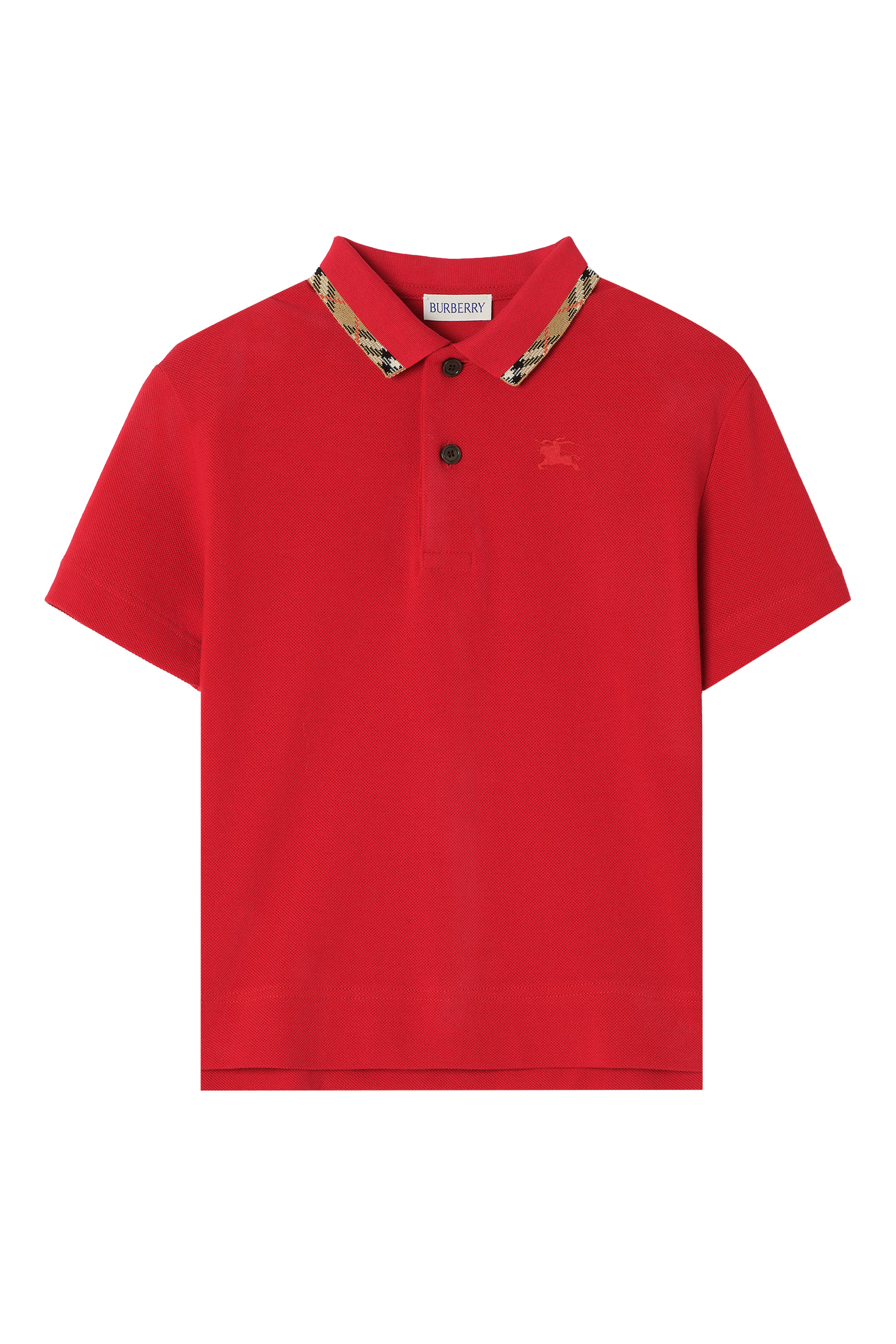 Kids Check Collar Polo Shirt
