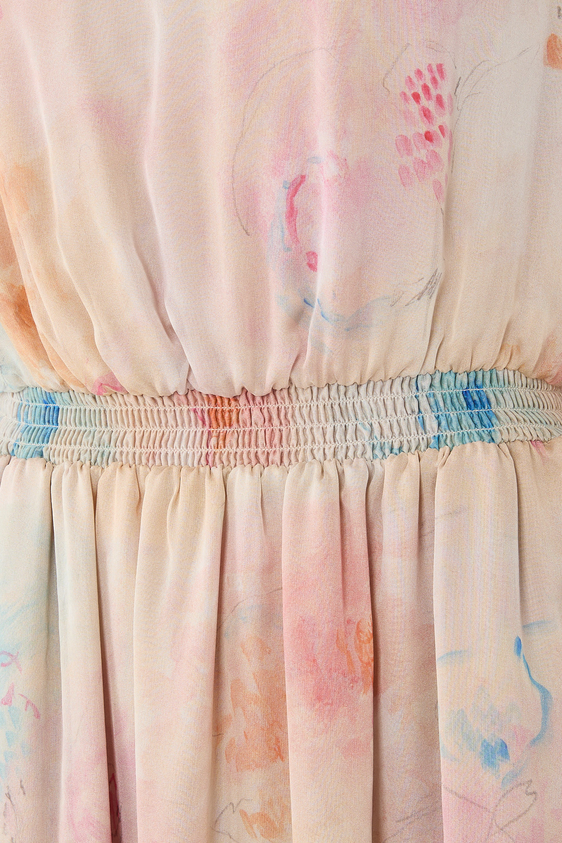 Blossom Print Chiffon Dress