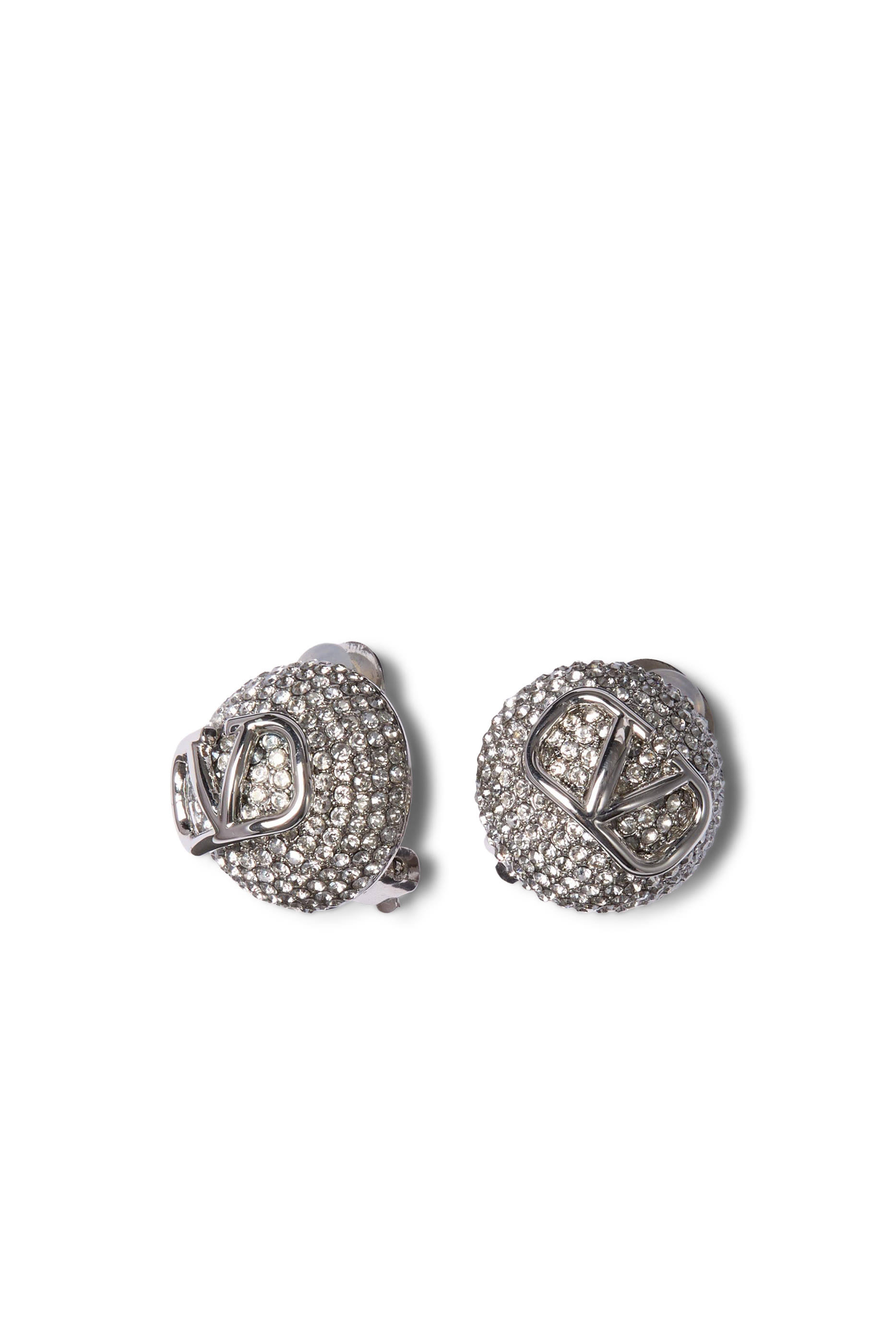 VLogo Signature Metal and Swarovski® Crystal Earrings