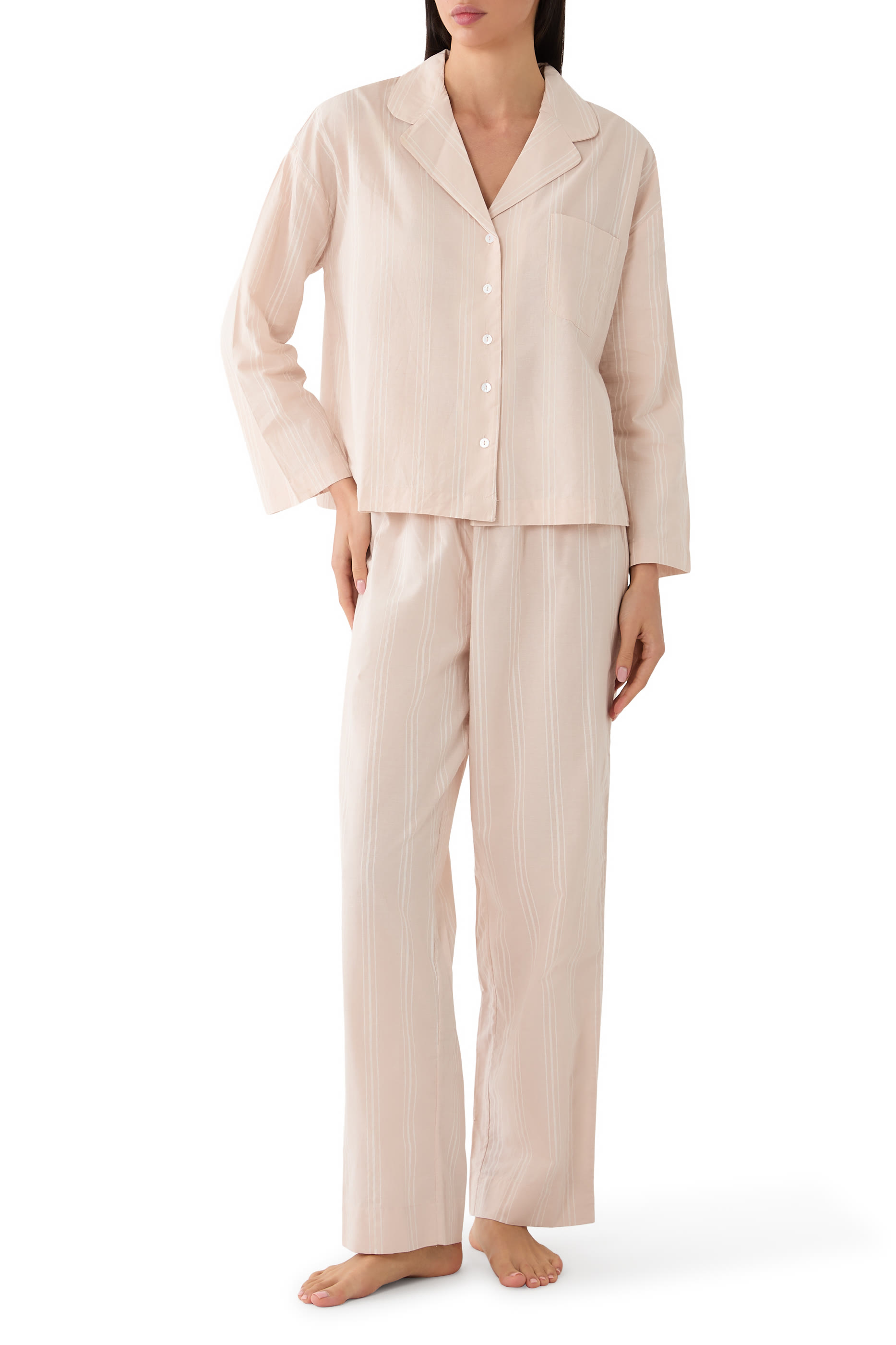 Textured Stripe Pyjama Shirt