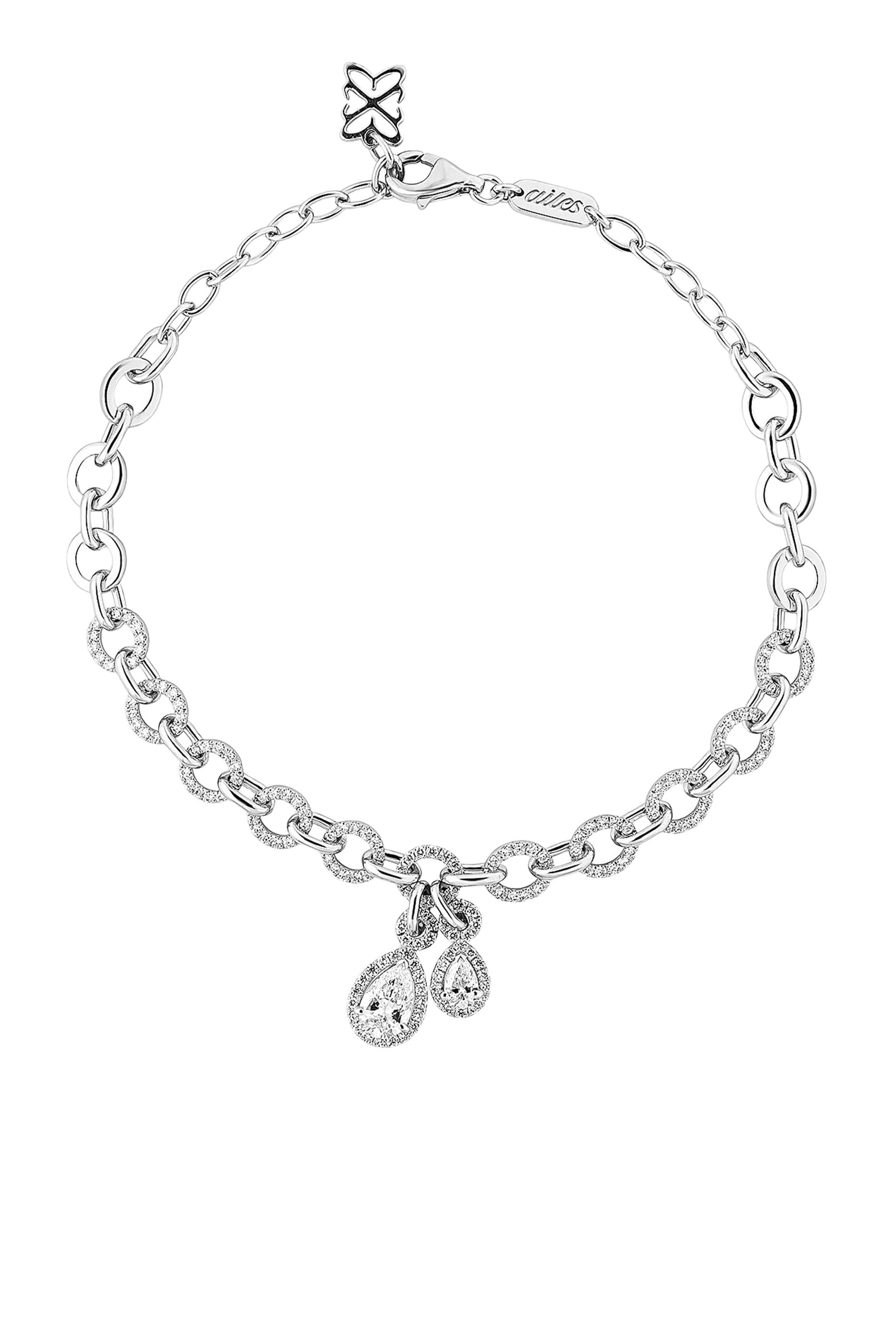 Chaines Bracelet, 18k White Gold & Diamonds