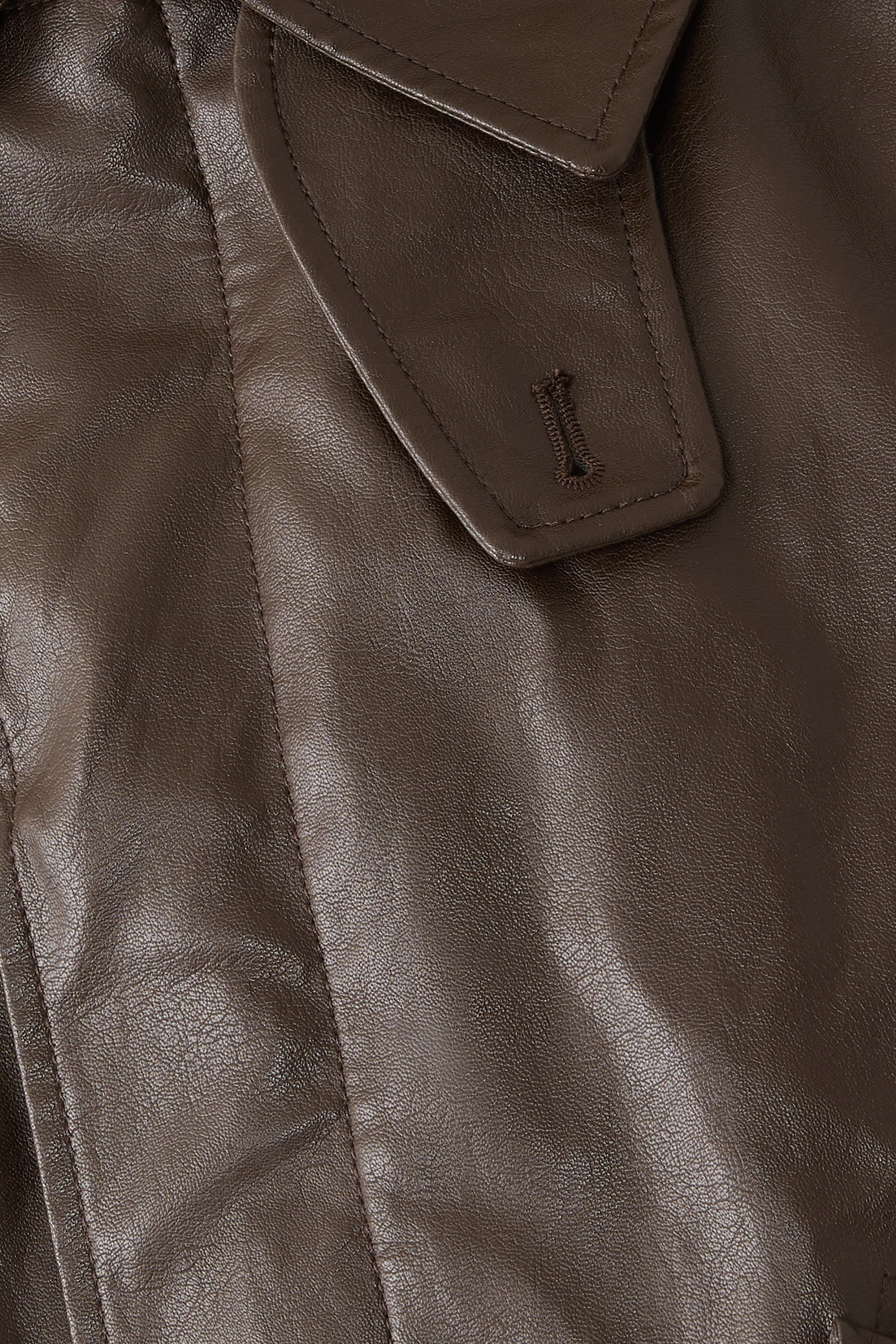 Faux Leather Zip Blouson