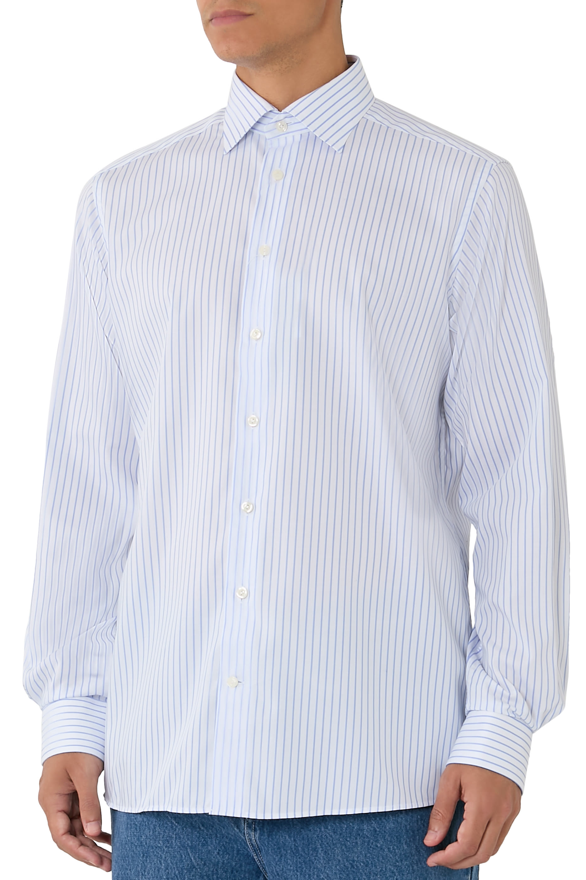 Fine Stripe Signature Twill Shirt