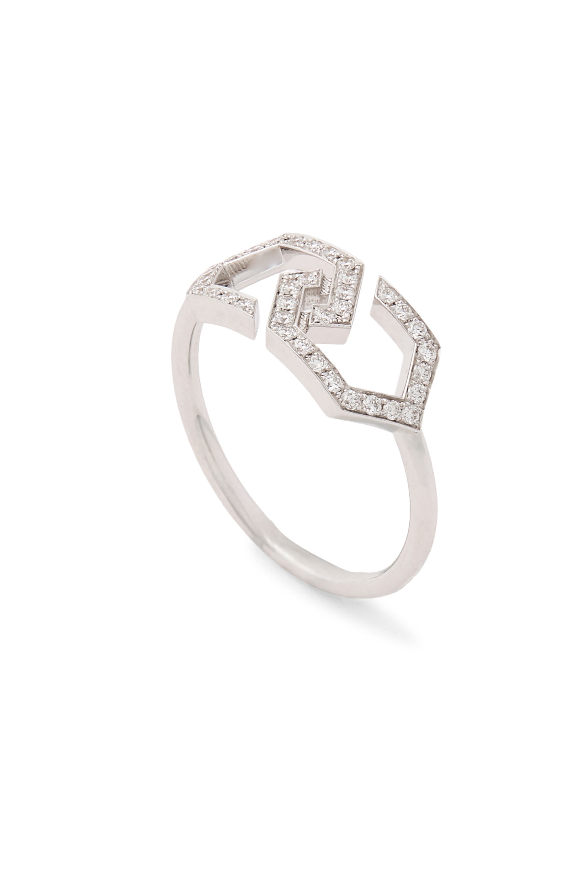 Infinity Ring, 18k White Gold & Diamonds