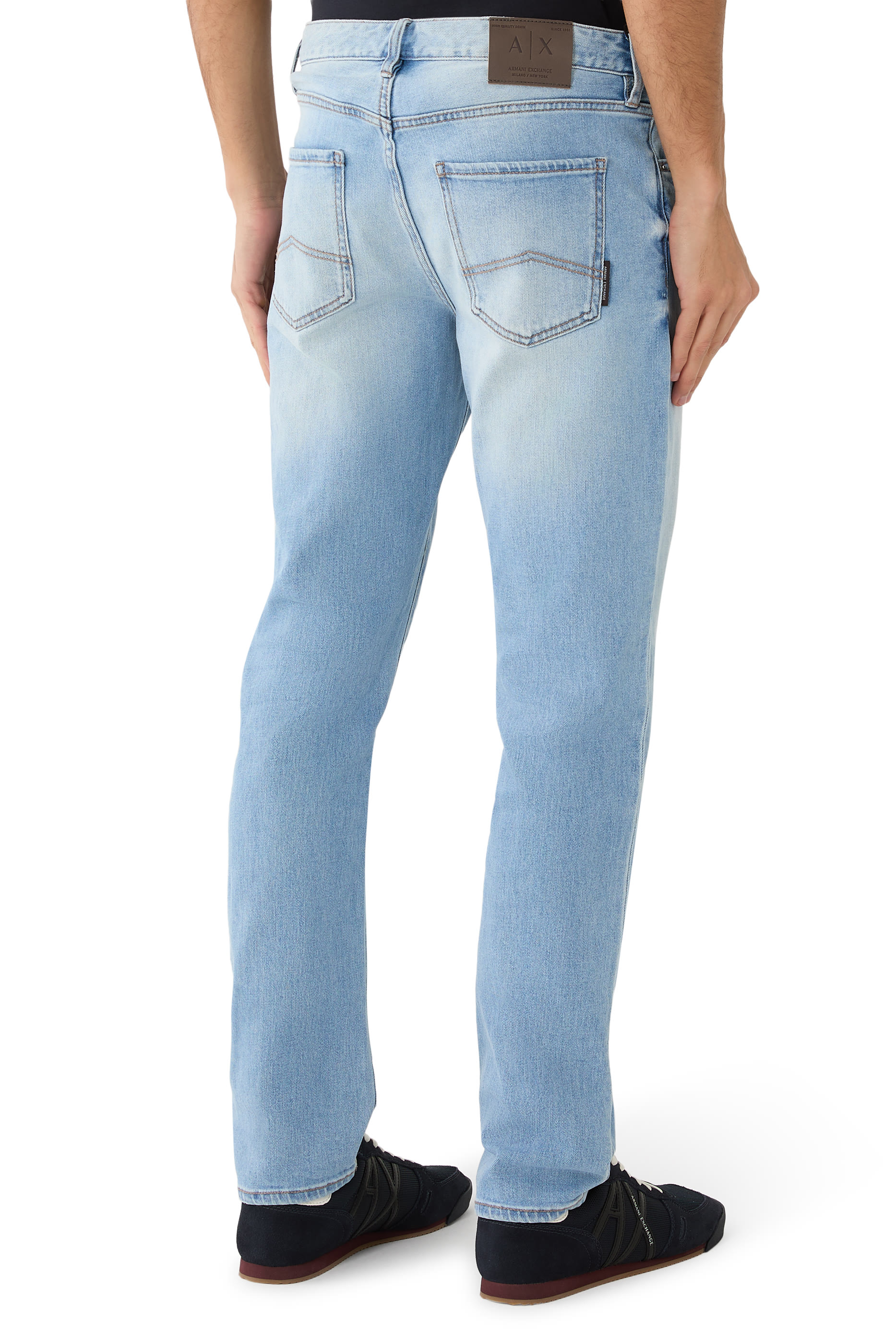 Zip-Fly Faded 5-Pocket Jeans