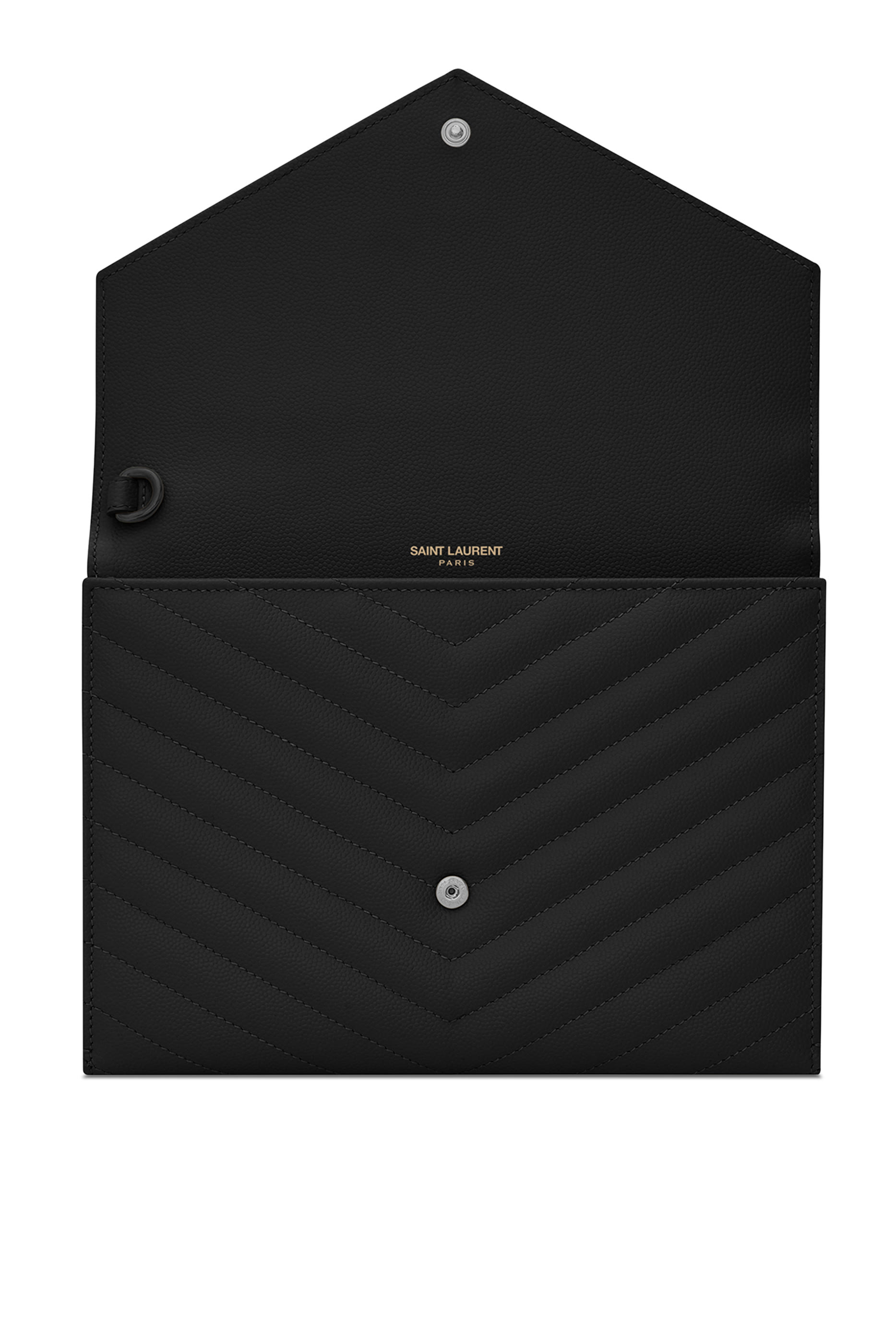 Cassandre Matelassé Flap Pouch in Grain De Poudre Leather