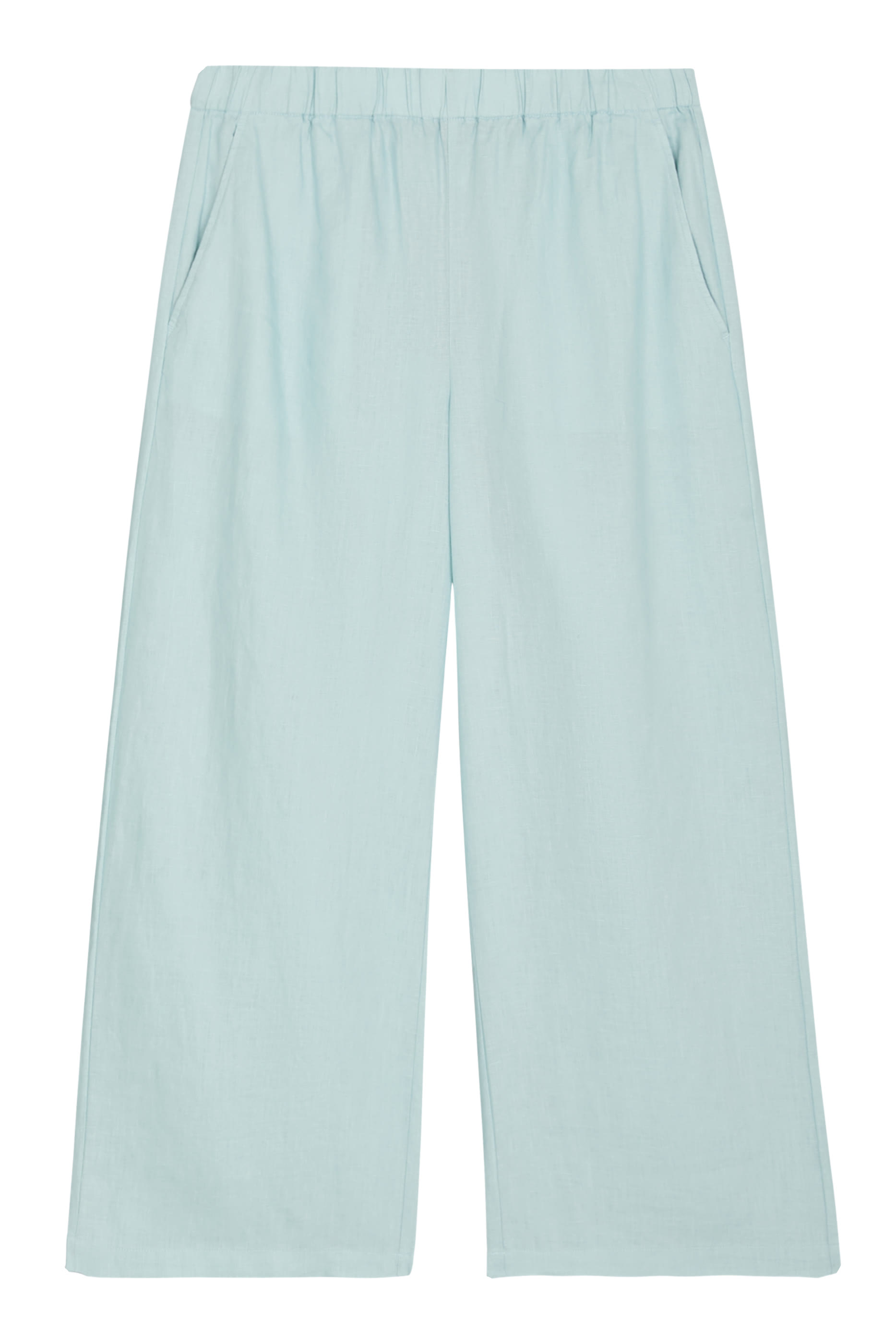 Elastic-Waist Wide-Leg Pants