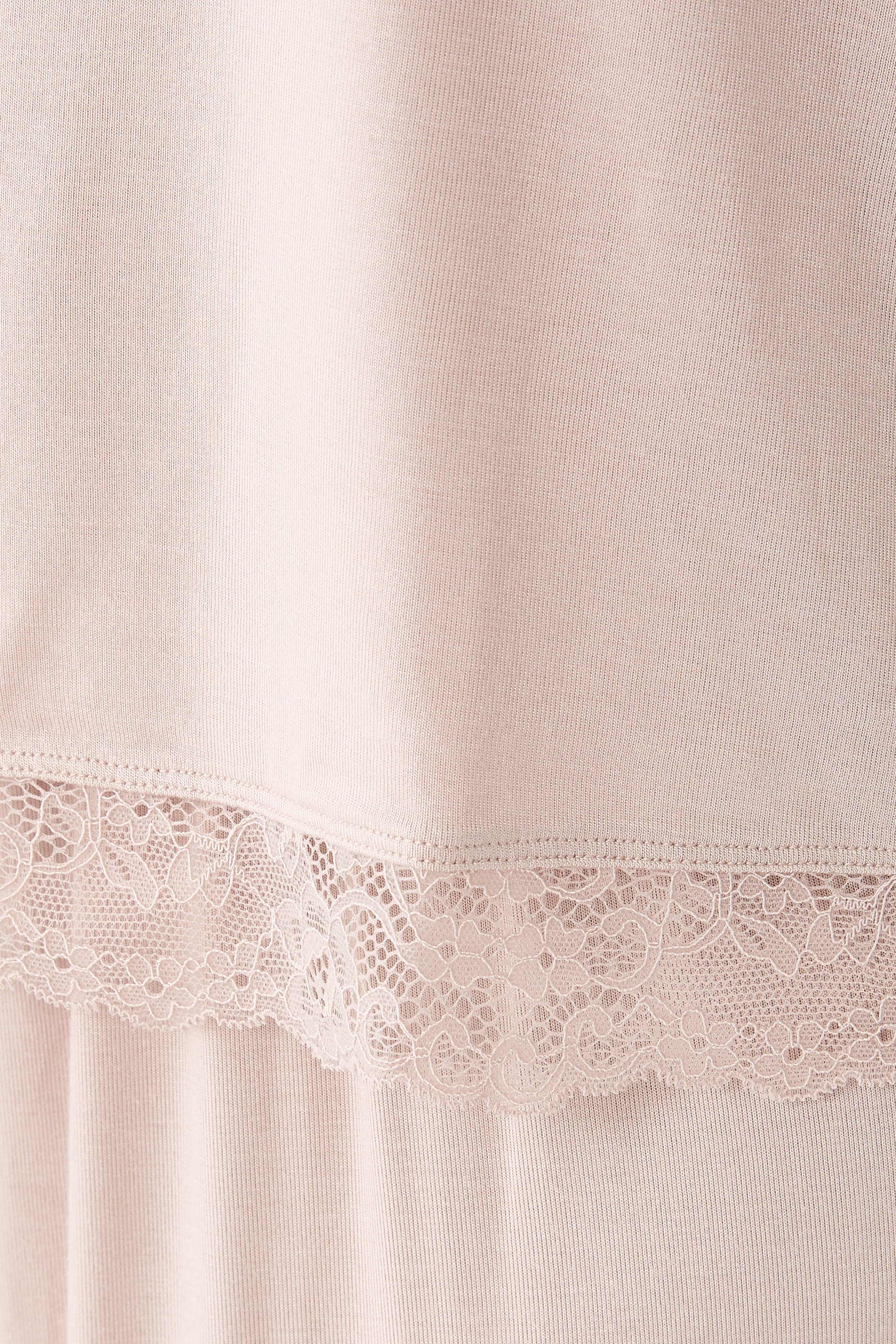 Jersey Lace Hem Pajama Set