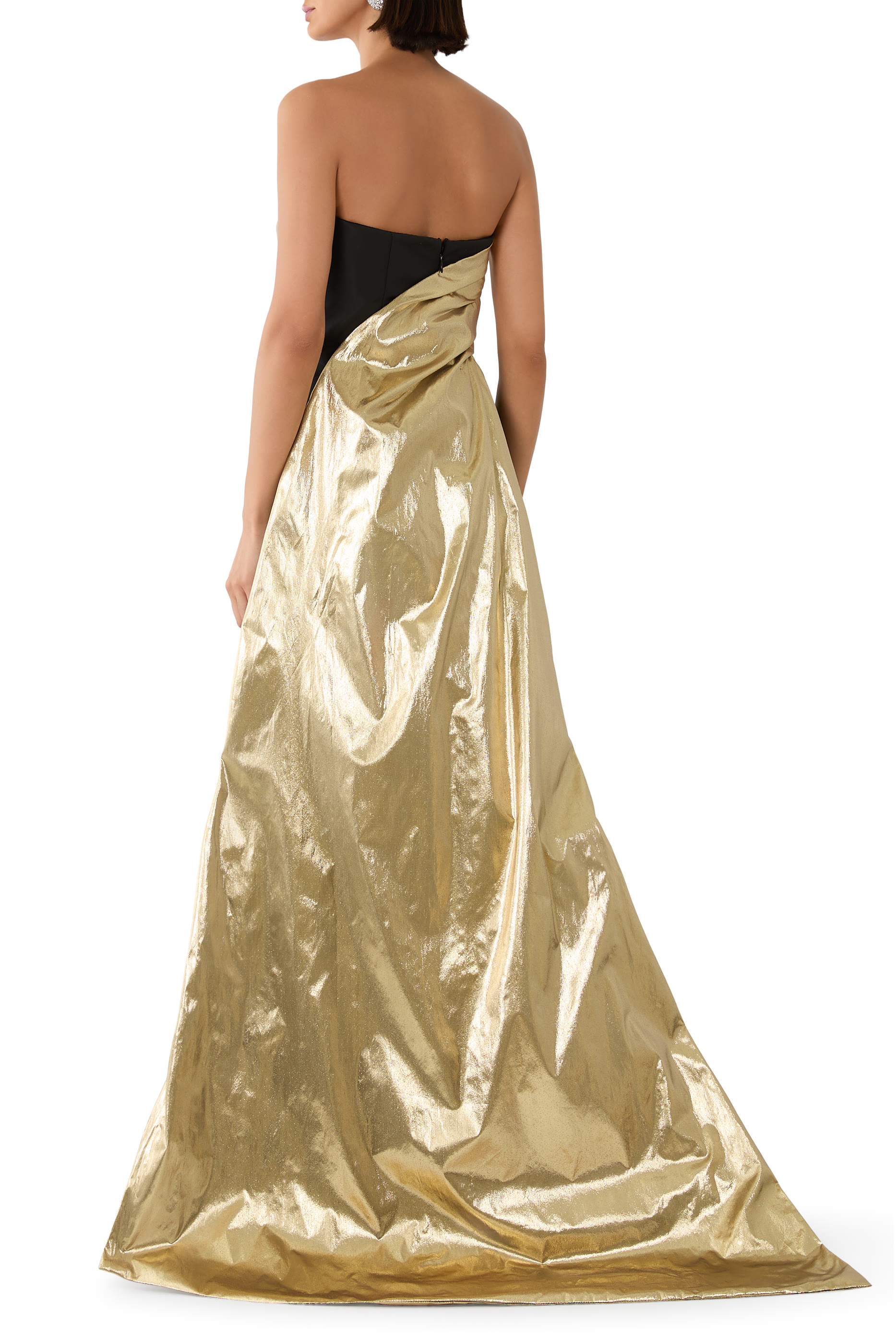 Strapless Lamé Gown