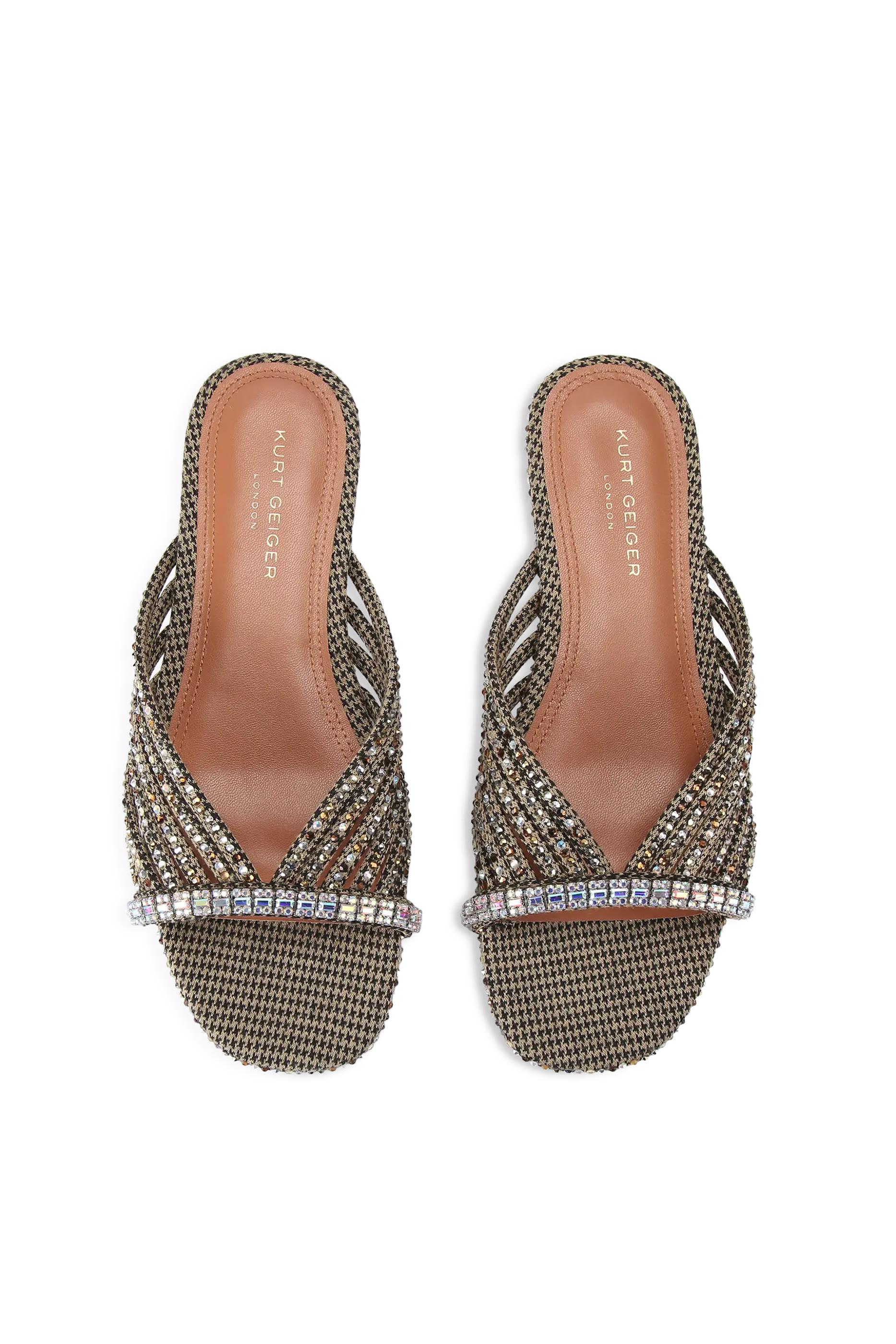 Crystal Strap Flat Mules