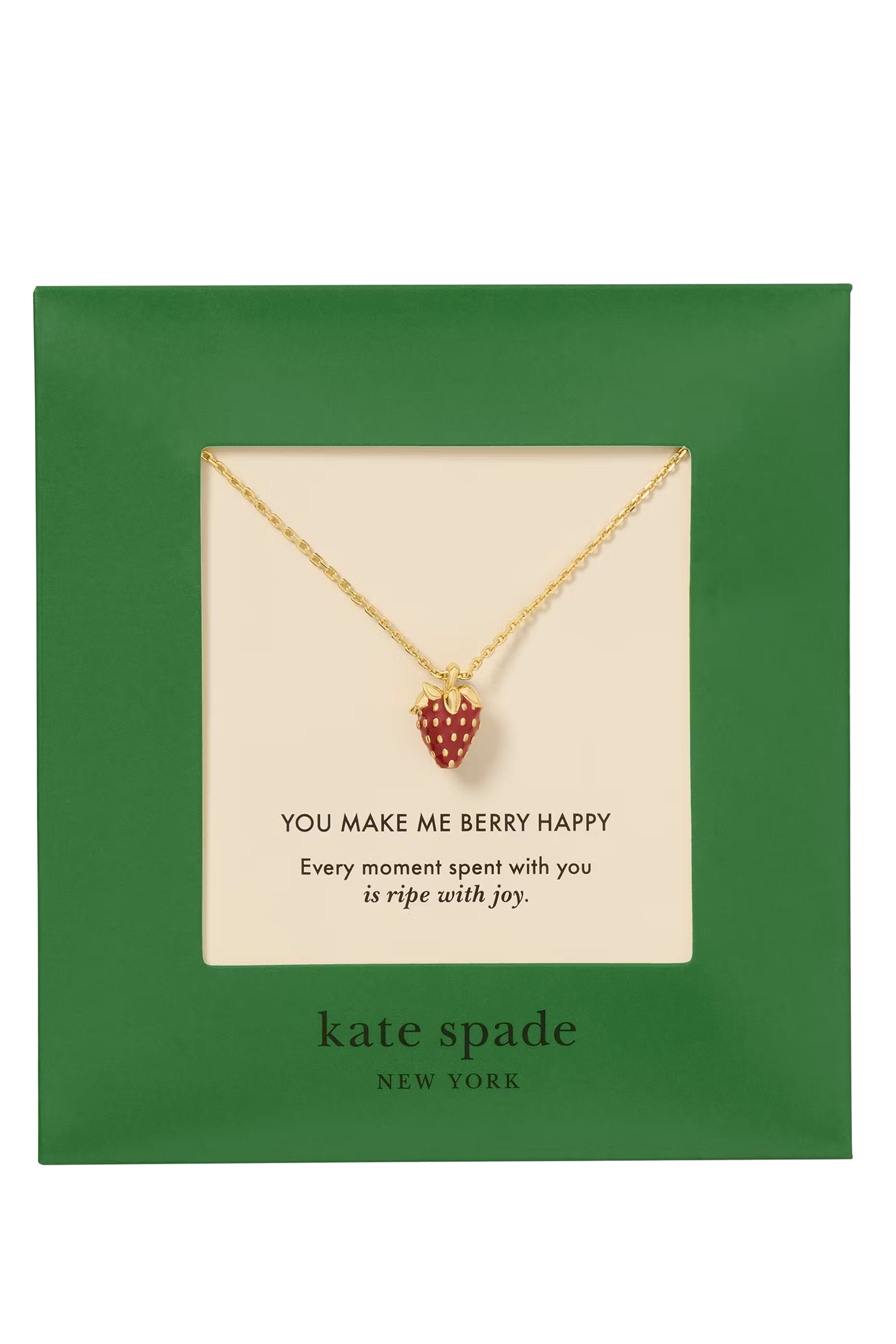Gifting You Make Me Berry Happy Pendant, Enamel