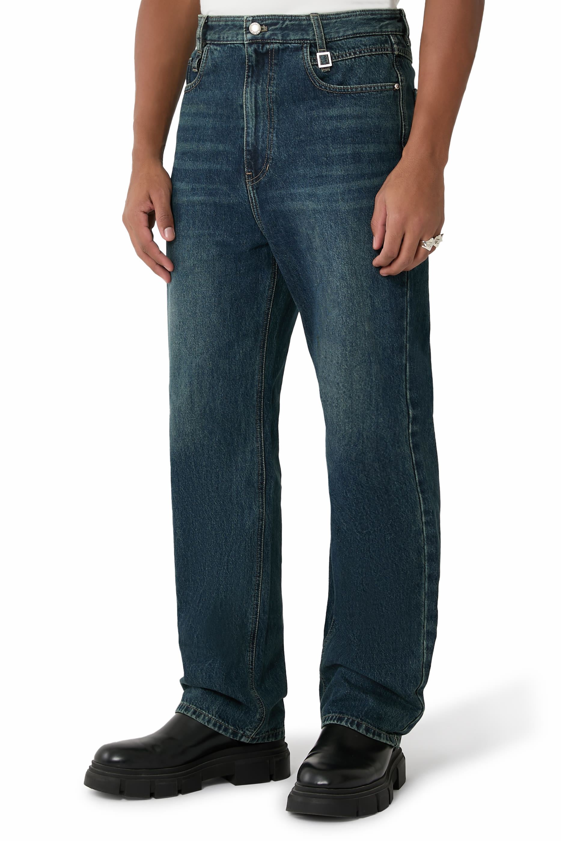 Straight Denim Pants