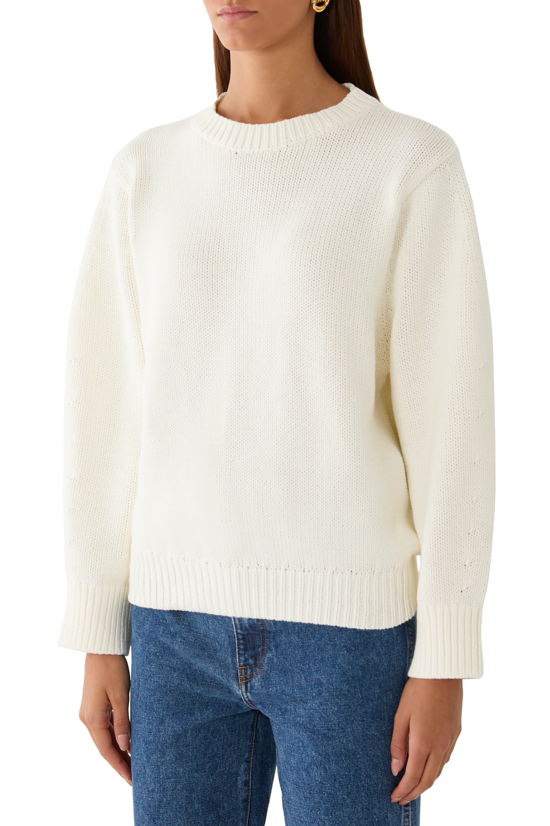 Oversized Crew Knit Sweater 
