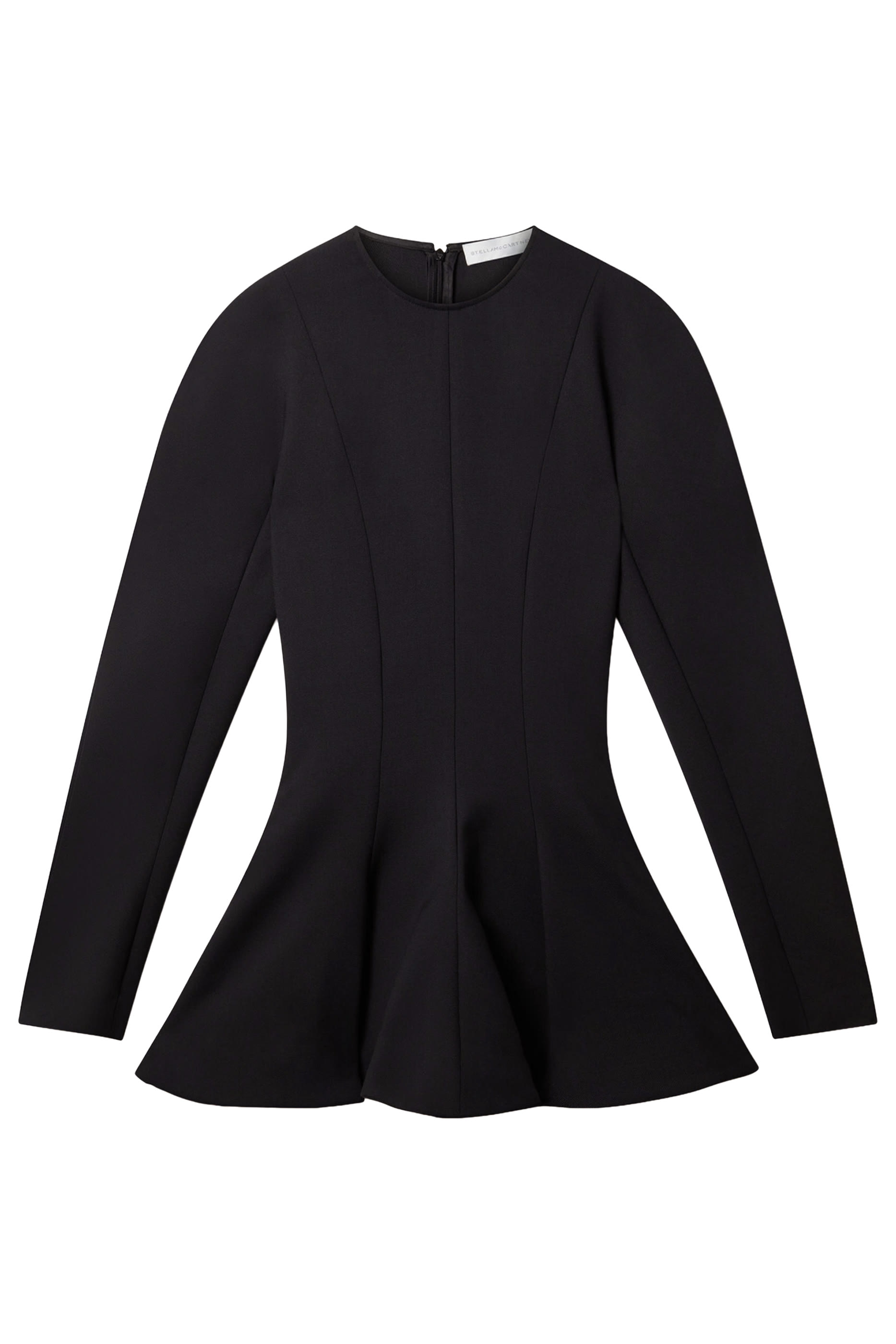  Peplum Wool Mini Dress
