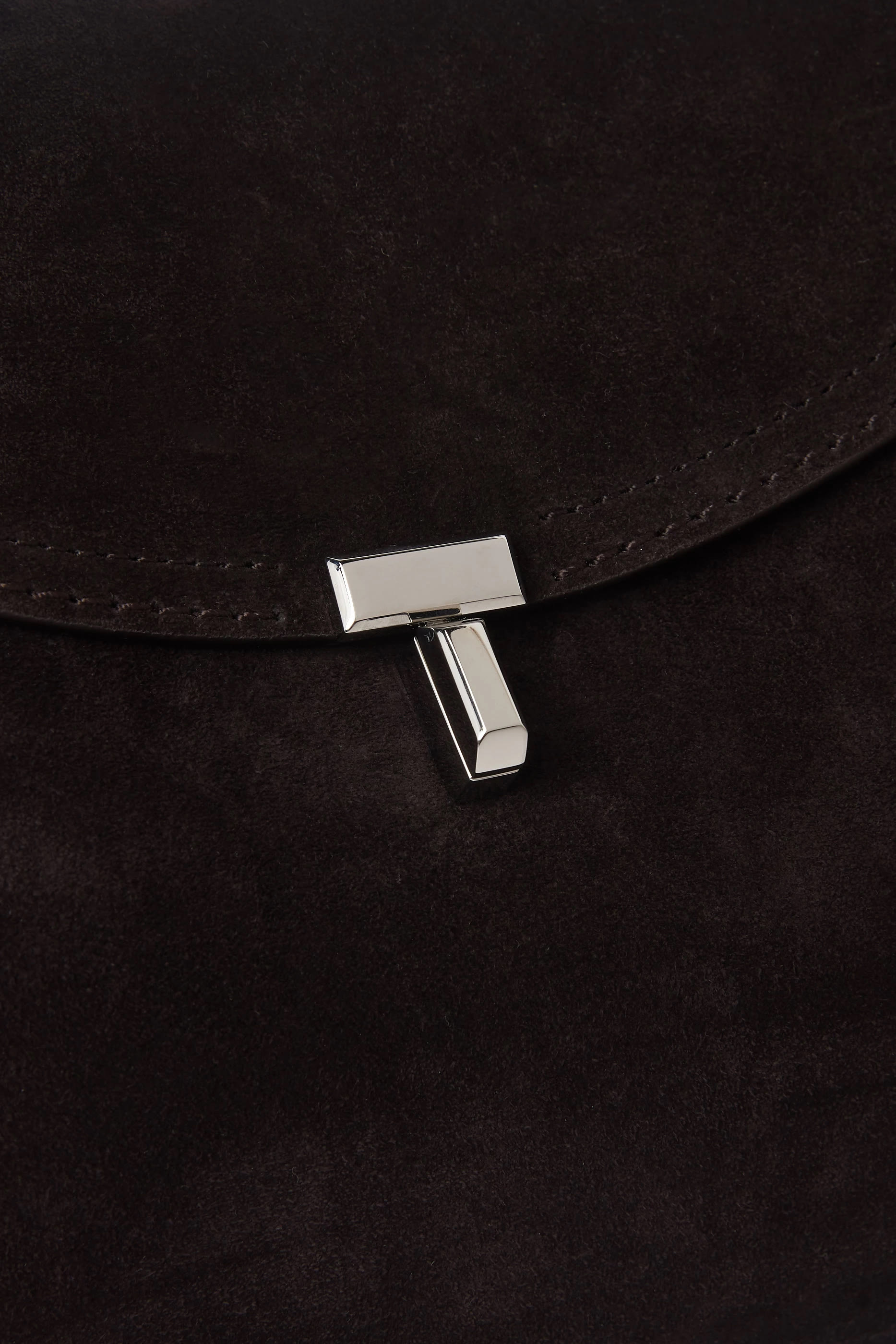 T-Lock Suede Top Handle Bag
