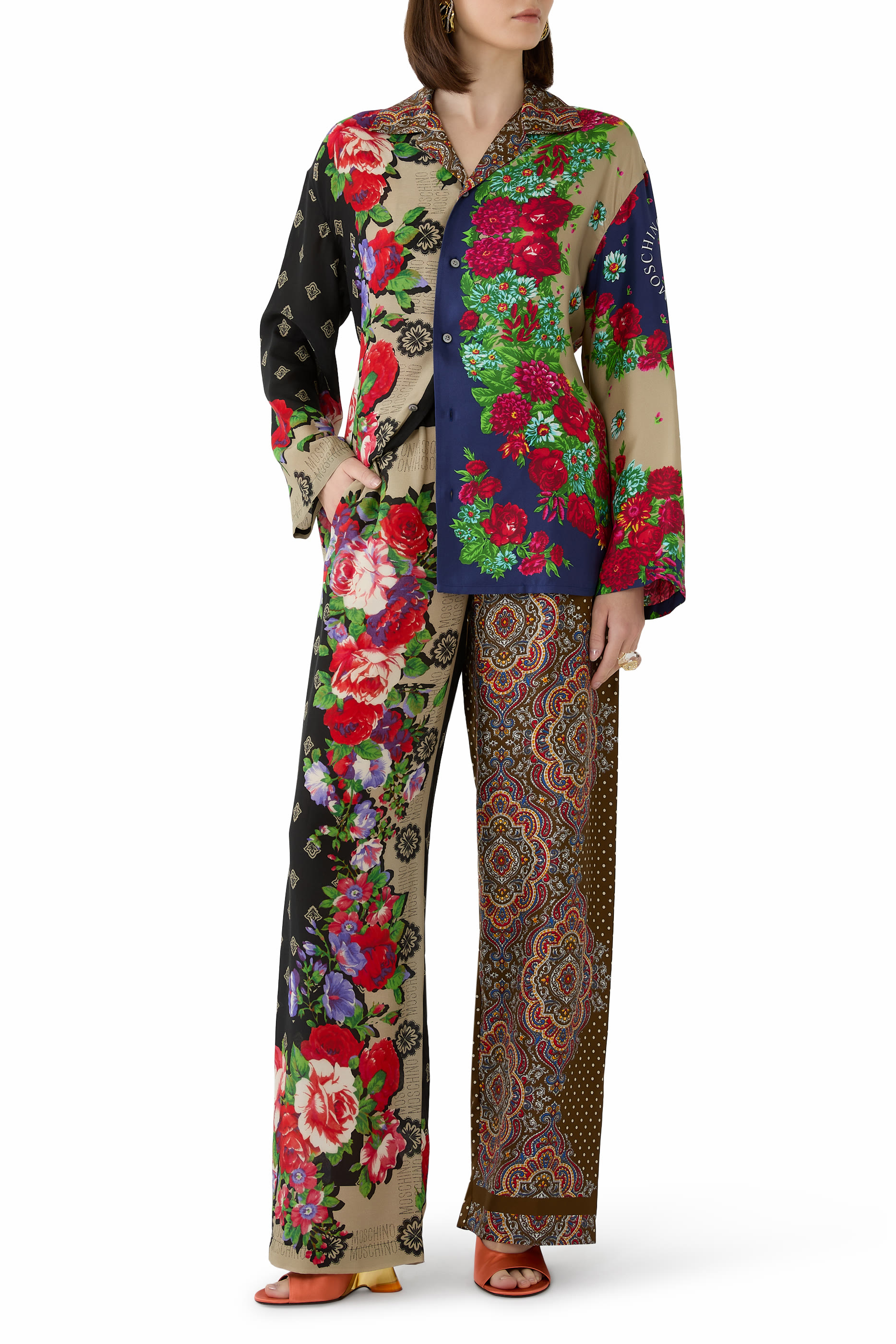 Open-Toe Satin 105 Mules