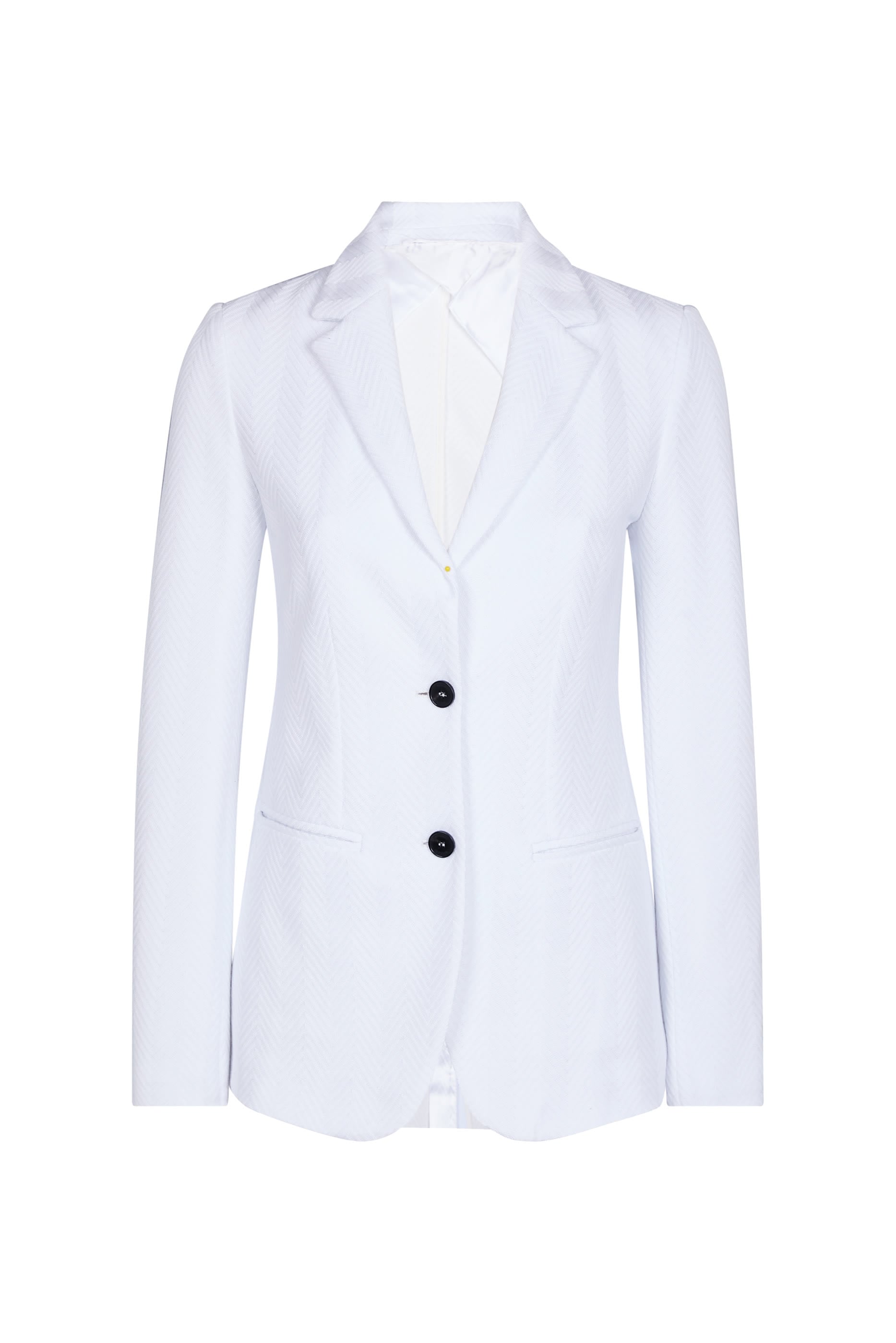Tonal Zigzag Long Sleeves Blazer