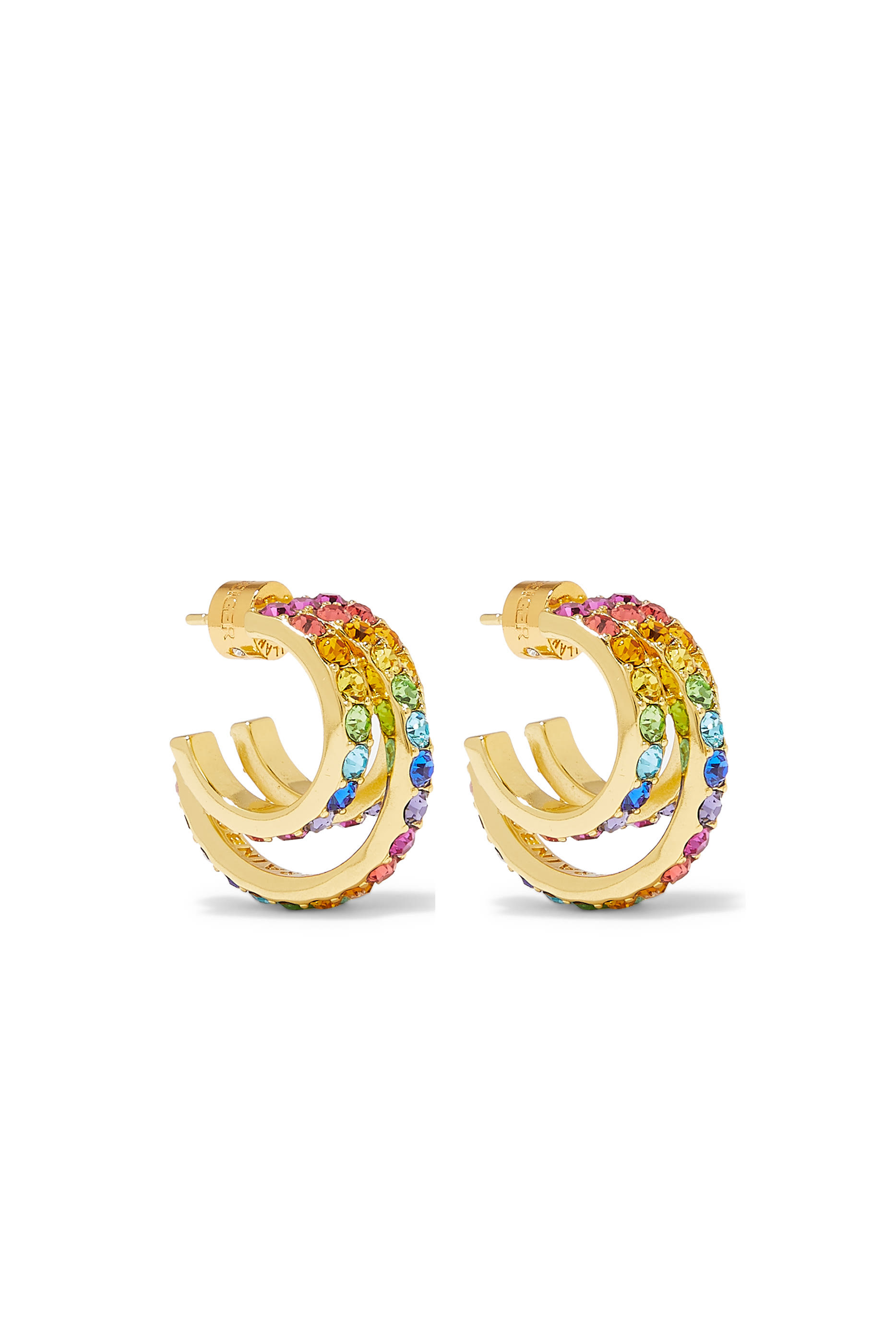 Crystal Triple Hoop Earrings