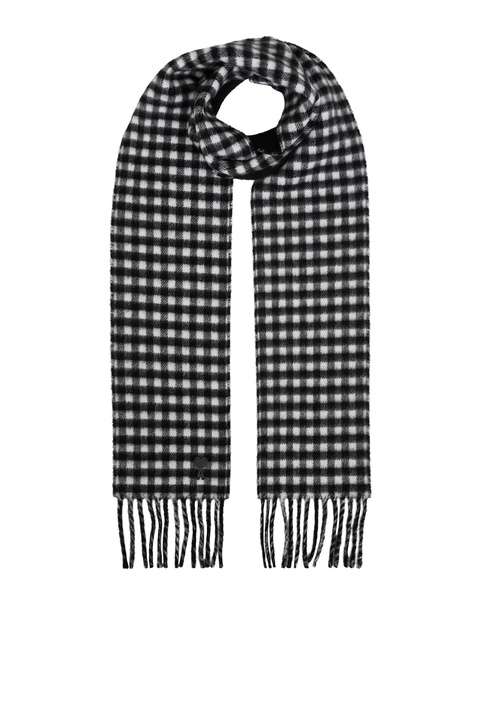 Checkered Wool Scarf